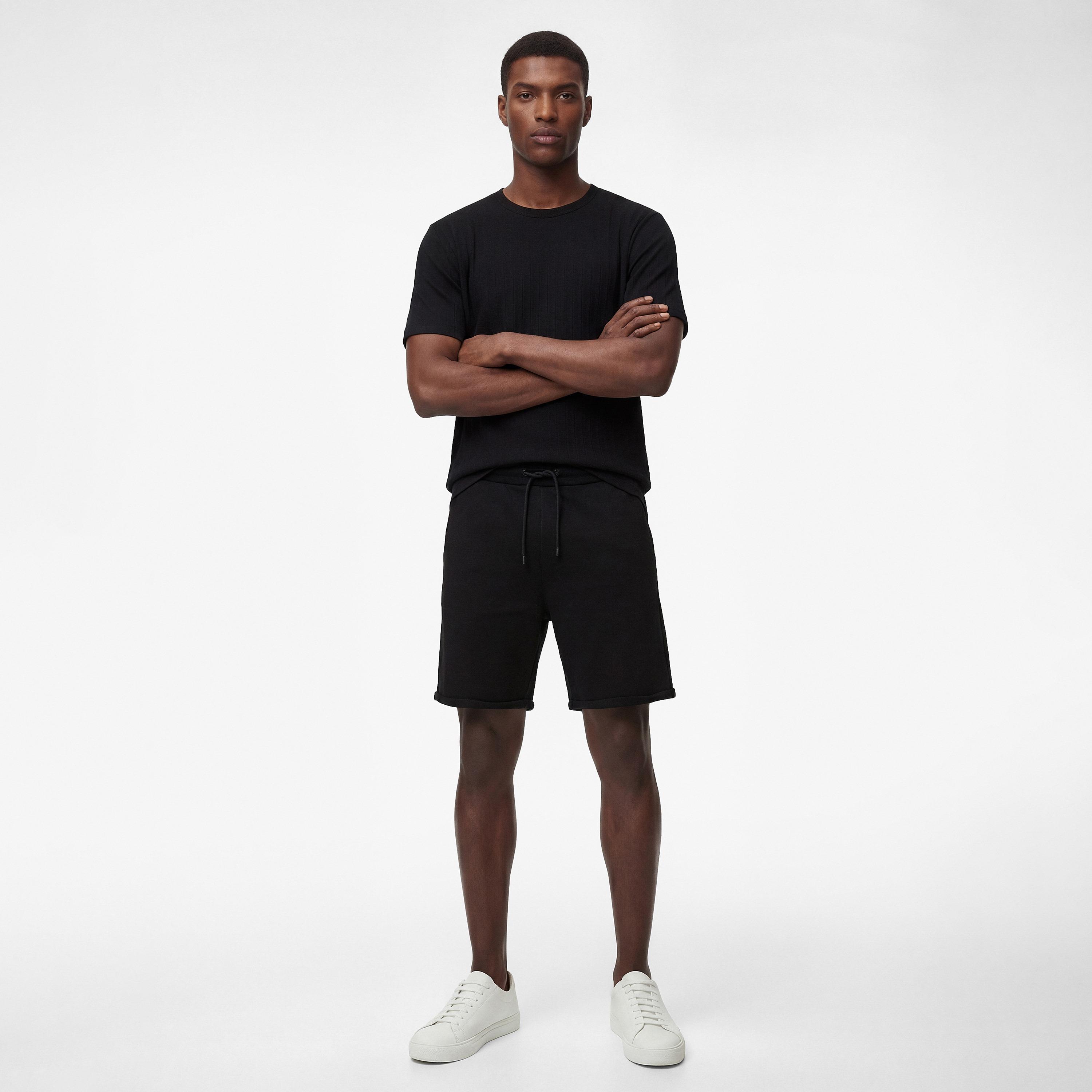 KOTON Textured Crew Neck Short Sleeves Men's T-Shirt-men-clothing-tshirtsandpolos-tshirts-image-2