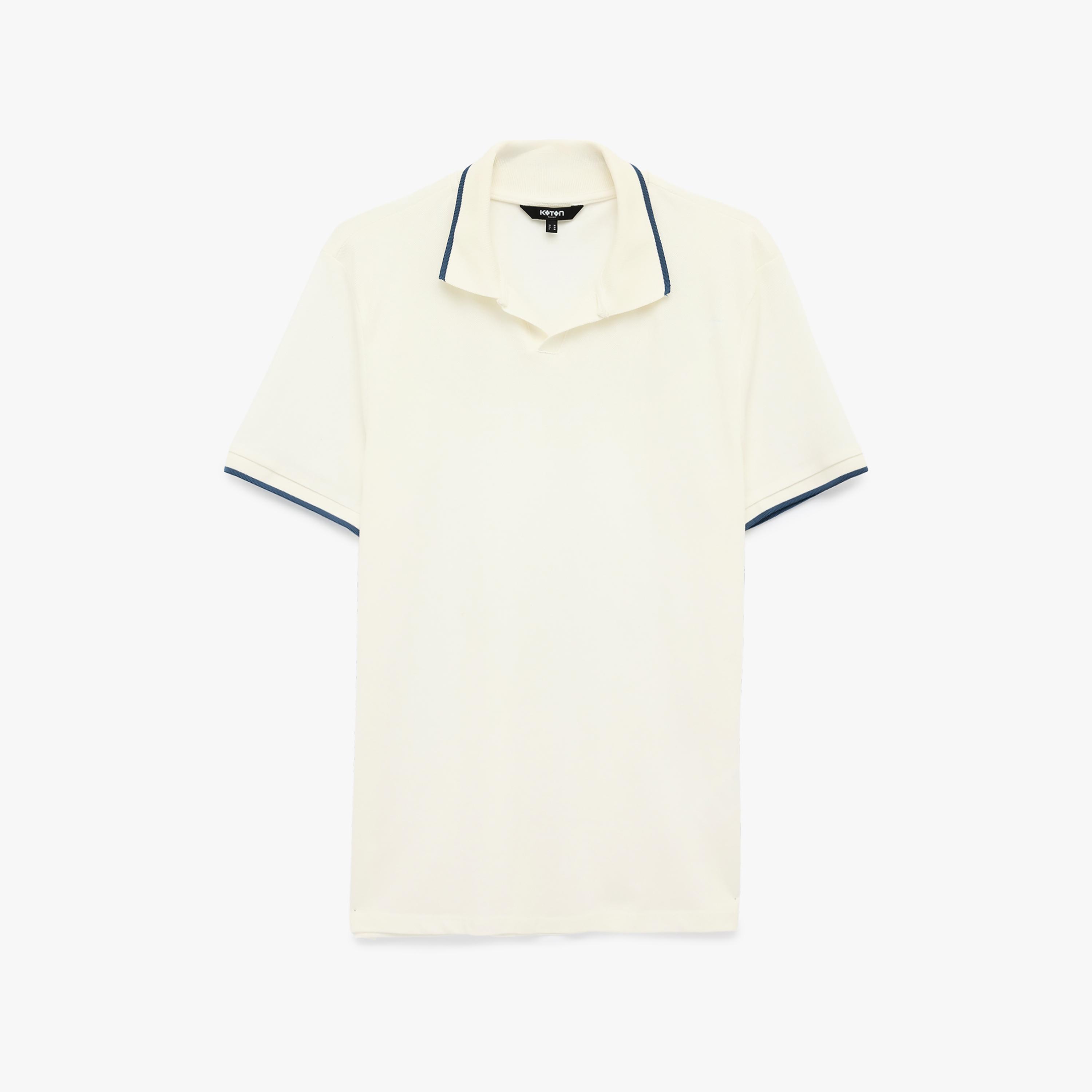 KOTON Plain Collared Short Sleeves Men's Polo T-Shirt-men-clothing-tshirtsandpolos-polos-image-3