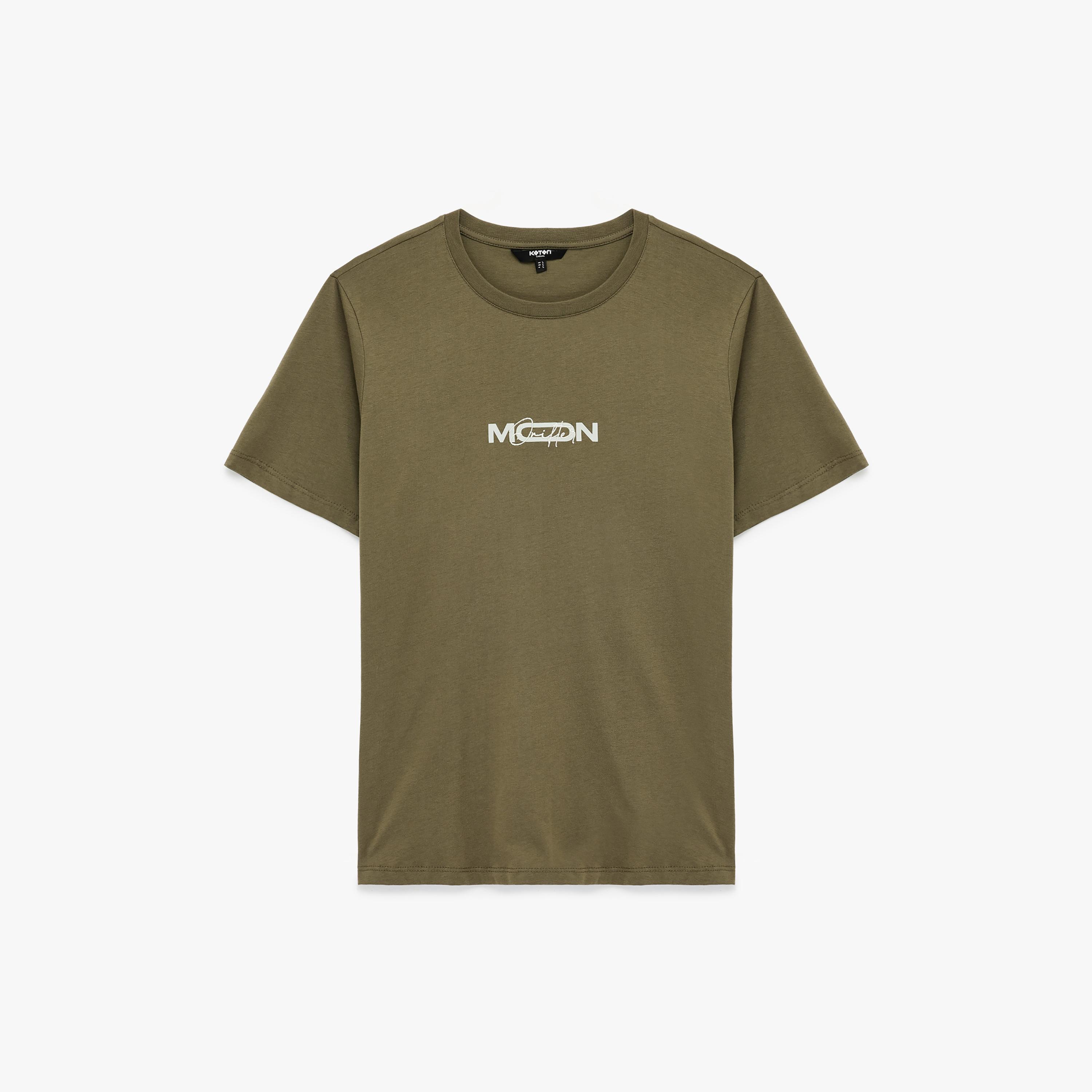 KOTON Text-Print Crew Neck Short Sleeves Men's T-Shirt-men-clothing-tshirtsandpolos-tshirts-image-3