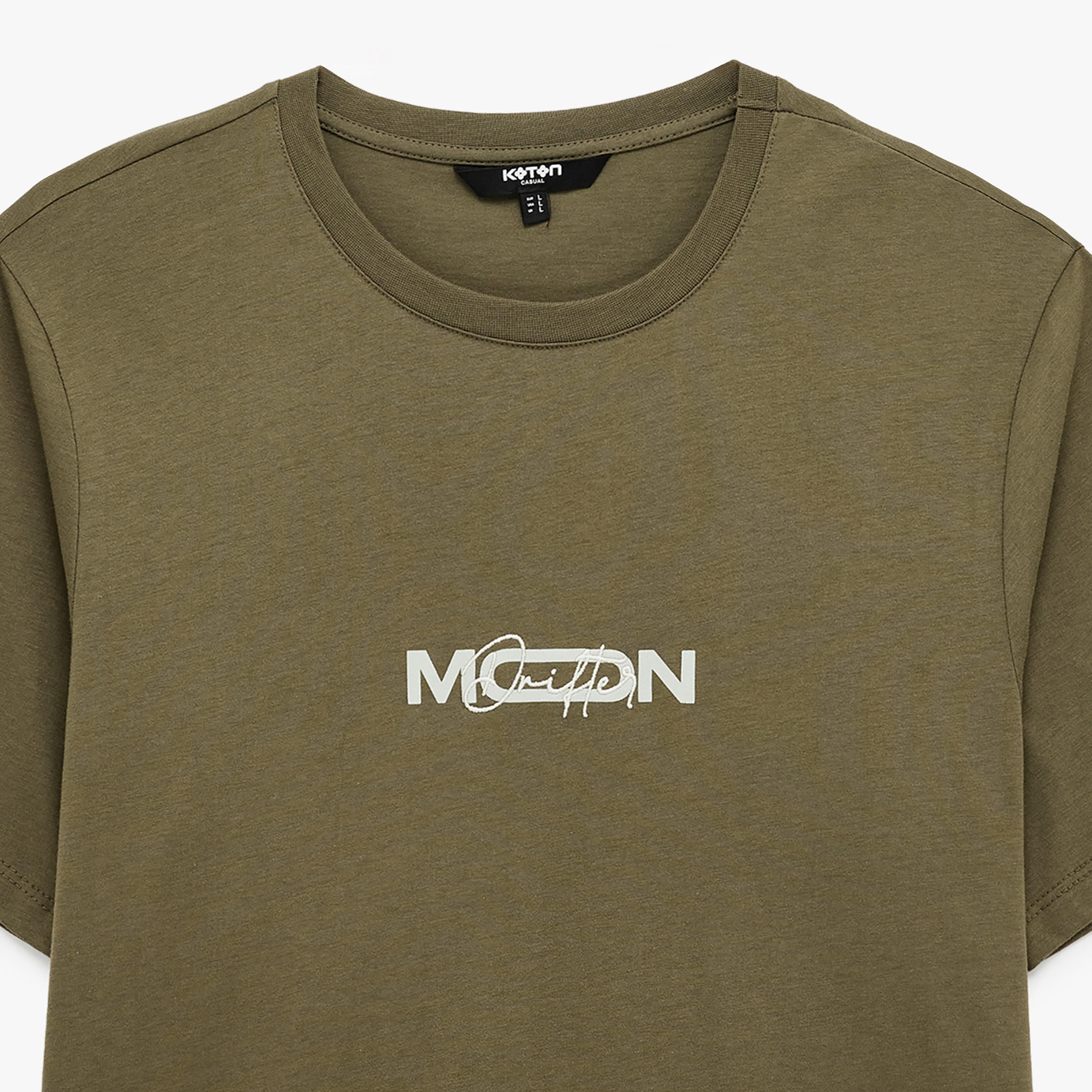 KOTON Text-Print Crew Neck Short Sleeves Men's T-Shirt-men-clothing-tshirtsandpolos-tshirts-image-5