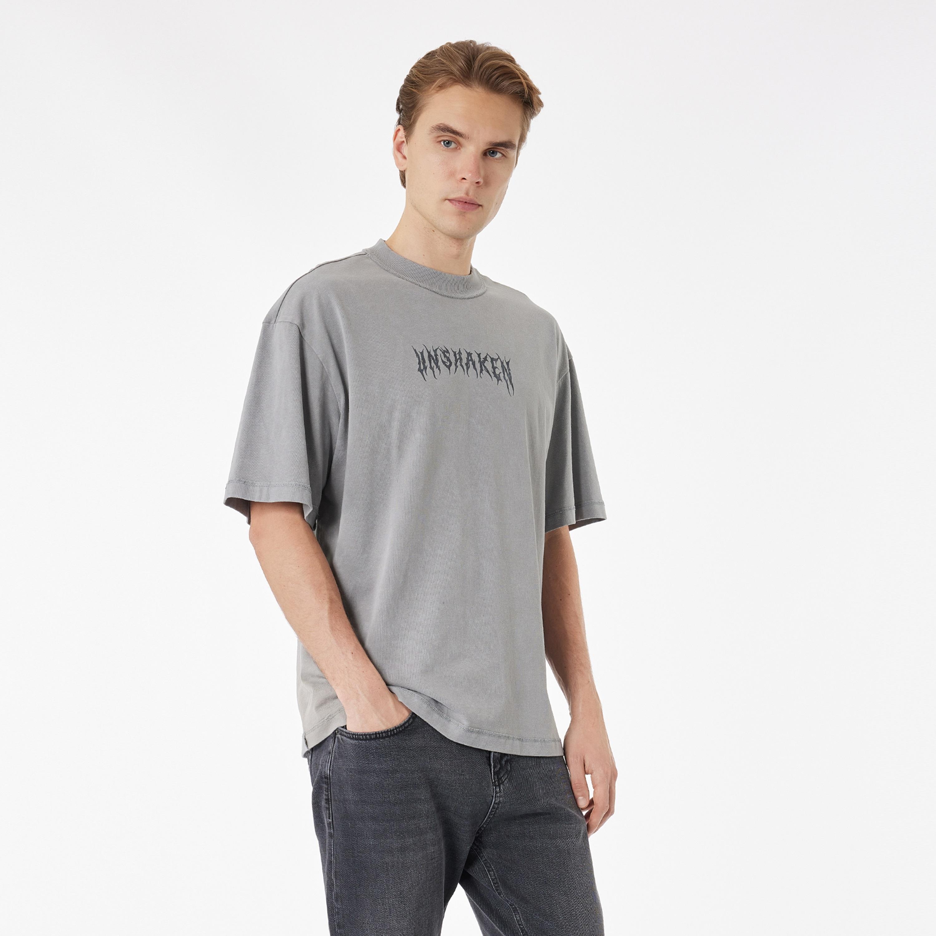 KOTON Text-Print Crew Neck Short Sleeves Men's T-Shirt-men-clothing-tshirtsandpolos-tshirts-image-1