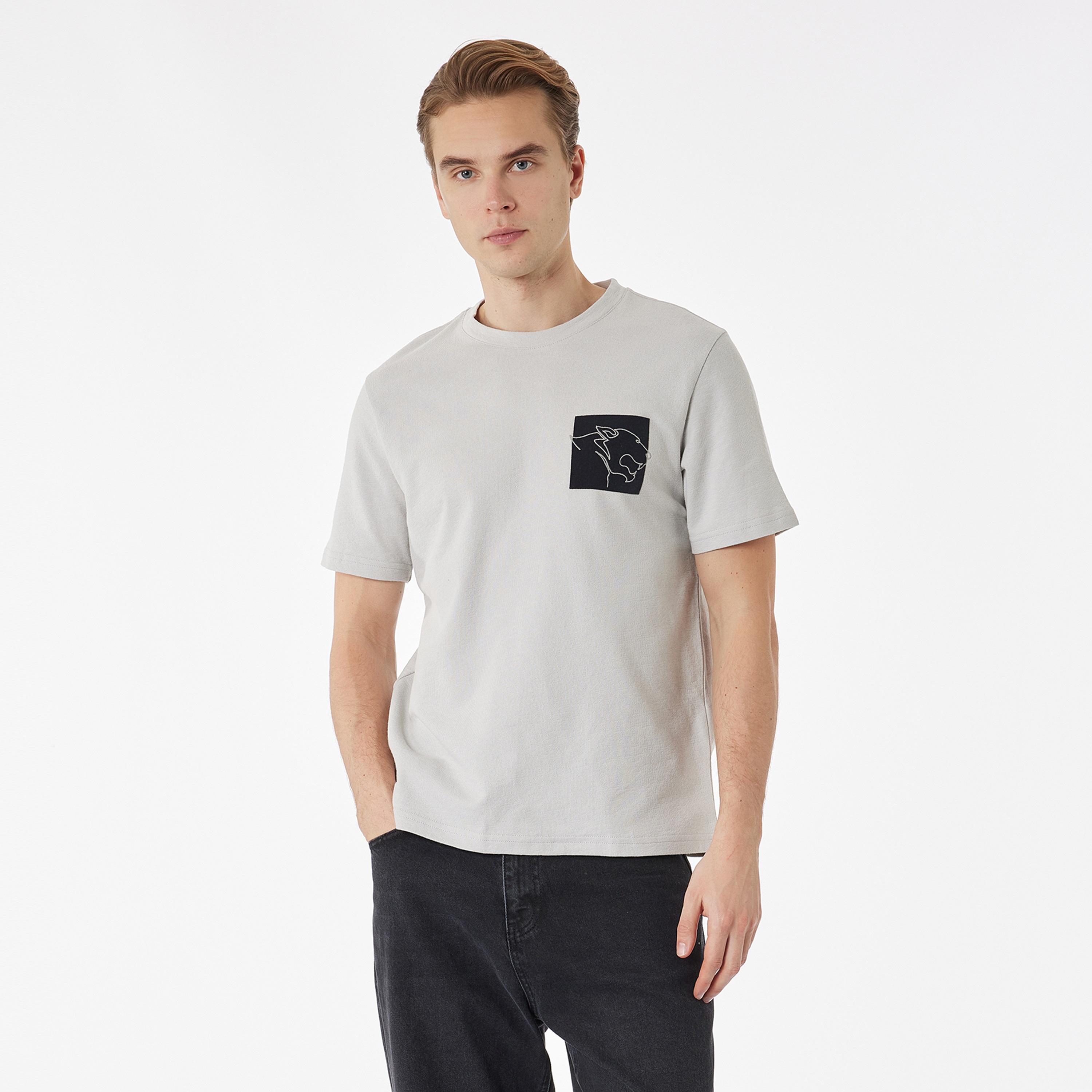 KOTON Plain Crew Neck Short Sleeves Men's T-Shirt-men-clothing-tshirtsandpolos-tshirts-image-1