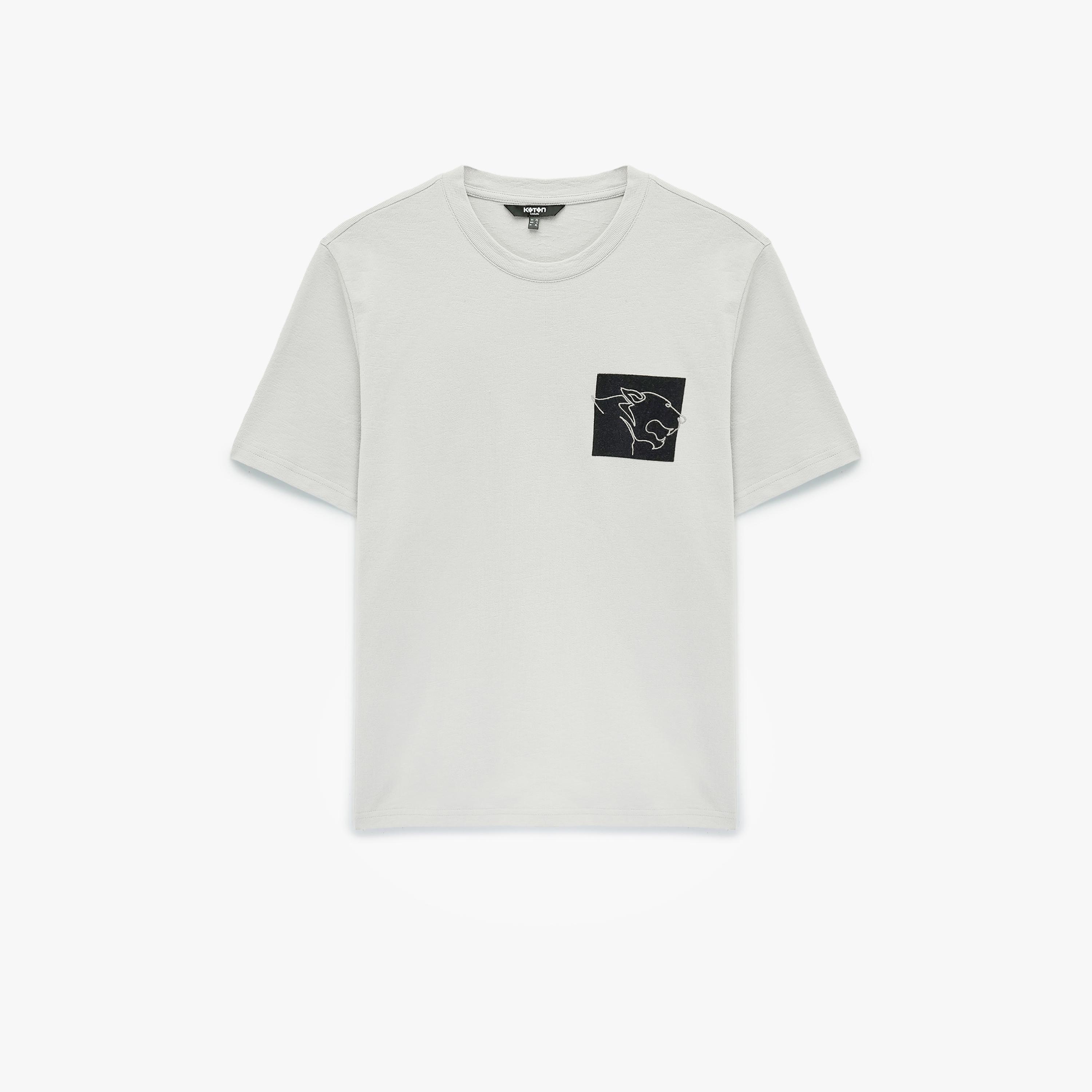 KOTON Plain Crew Neck Short Sleeves Men's T-Shirt-men-clothing-tshirtsandpolos-tshirts-image-4