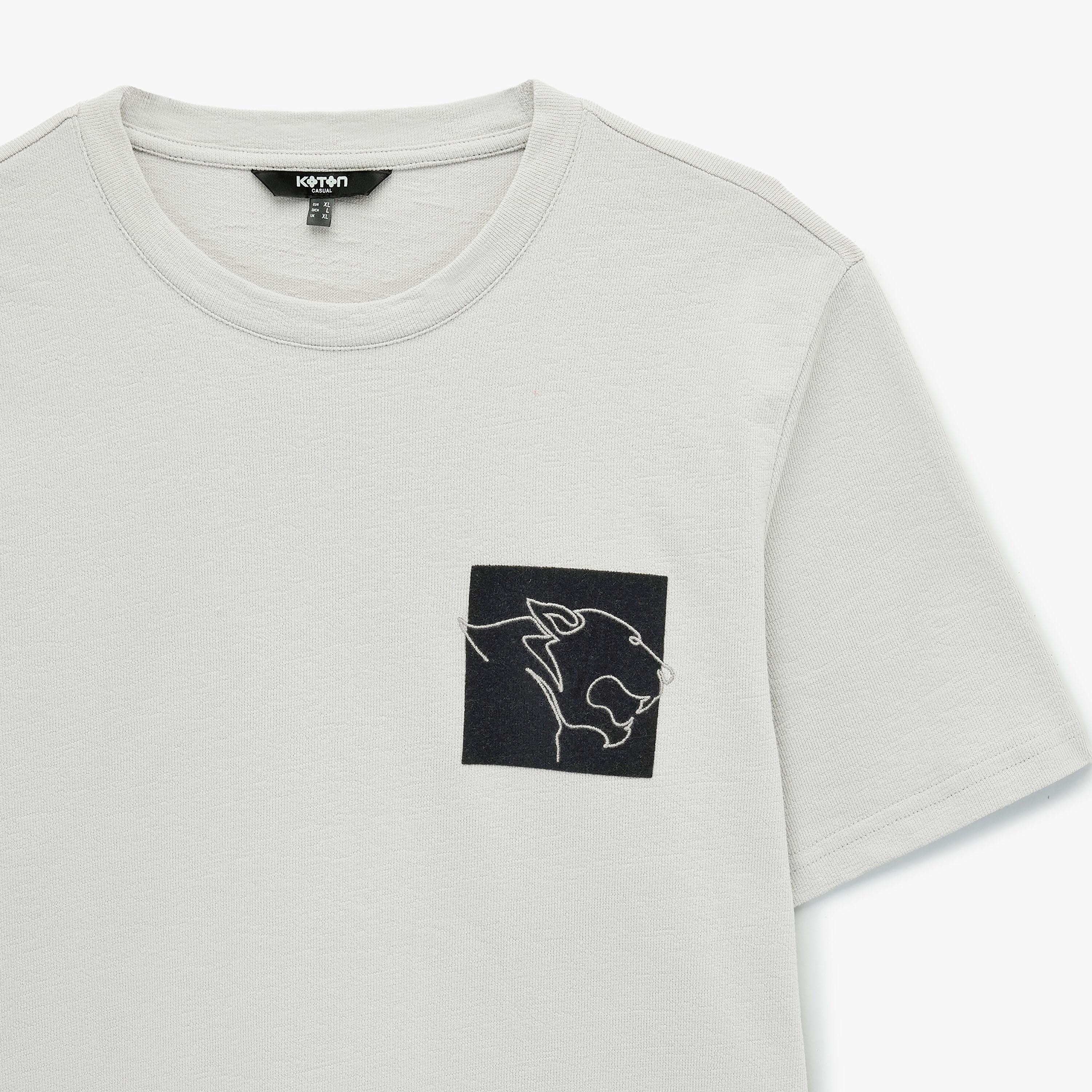 KOTON Plain Crew Neck Short Sleeves Men's T-Shirt-men-clothing-tshirtsandpolos-tshirts-image-6
