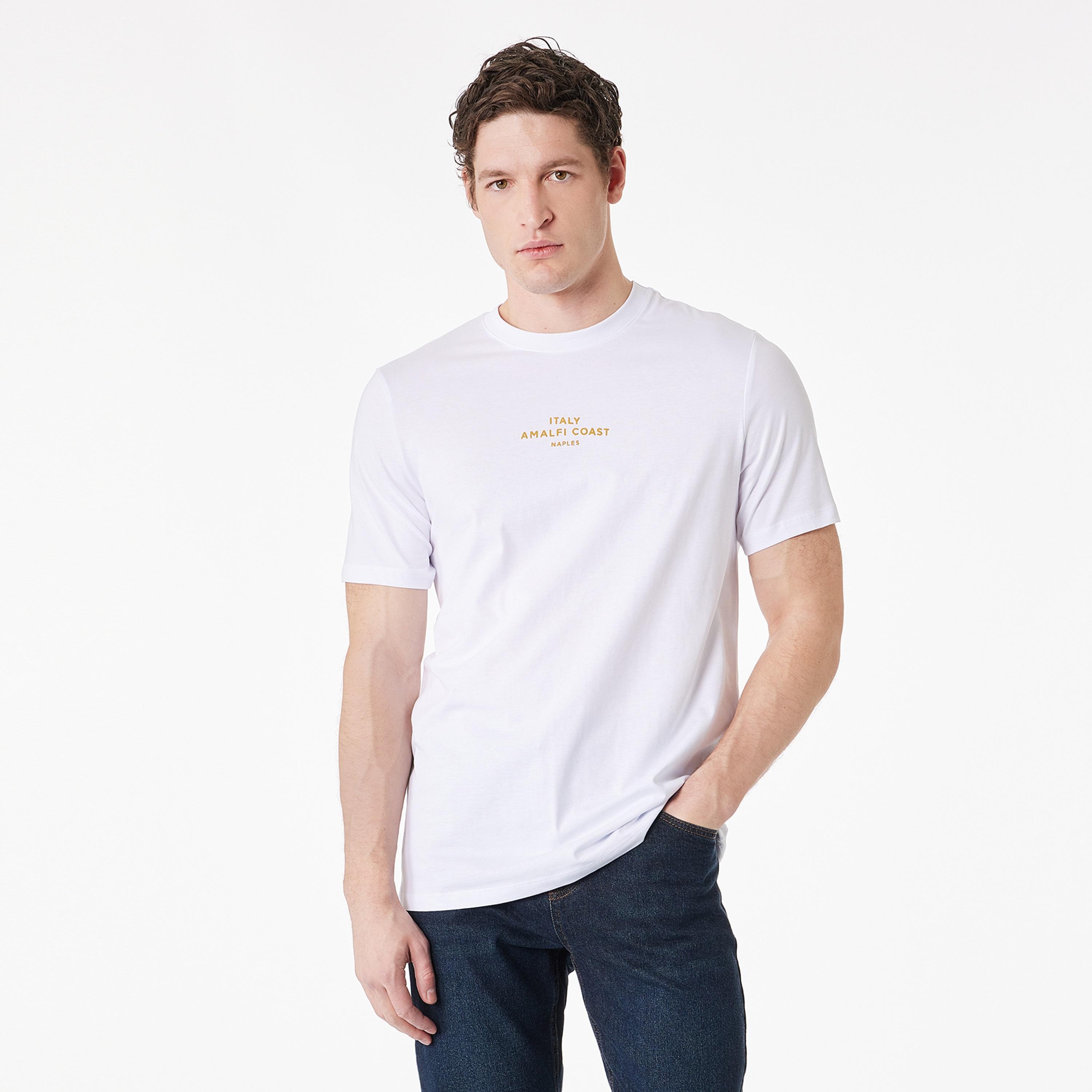 KOTON Graphic Print Crew Neck Short Sleeves Men's T-Shirt-men-clothing-tshirtsandpolos-tshirts-image-1