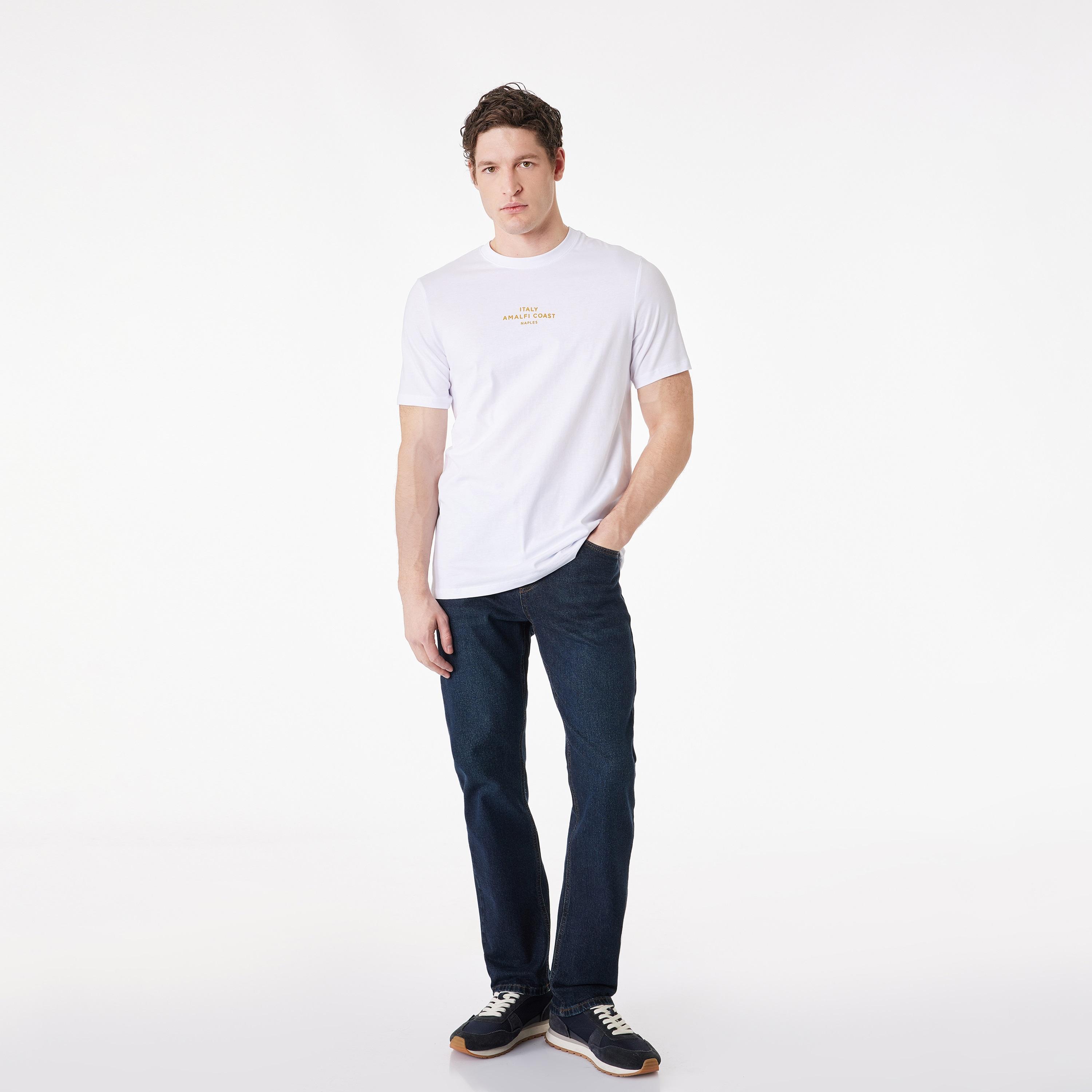 KOTON Graphic Print Crew Neck Short Sleeves Men's T-Shirt-men-clothing-tshirtsandpolos-tshirts-image-2