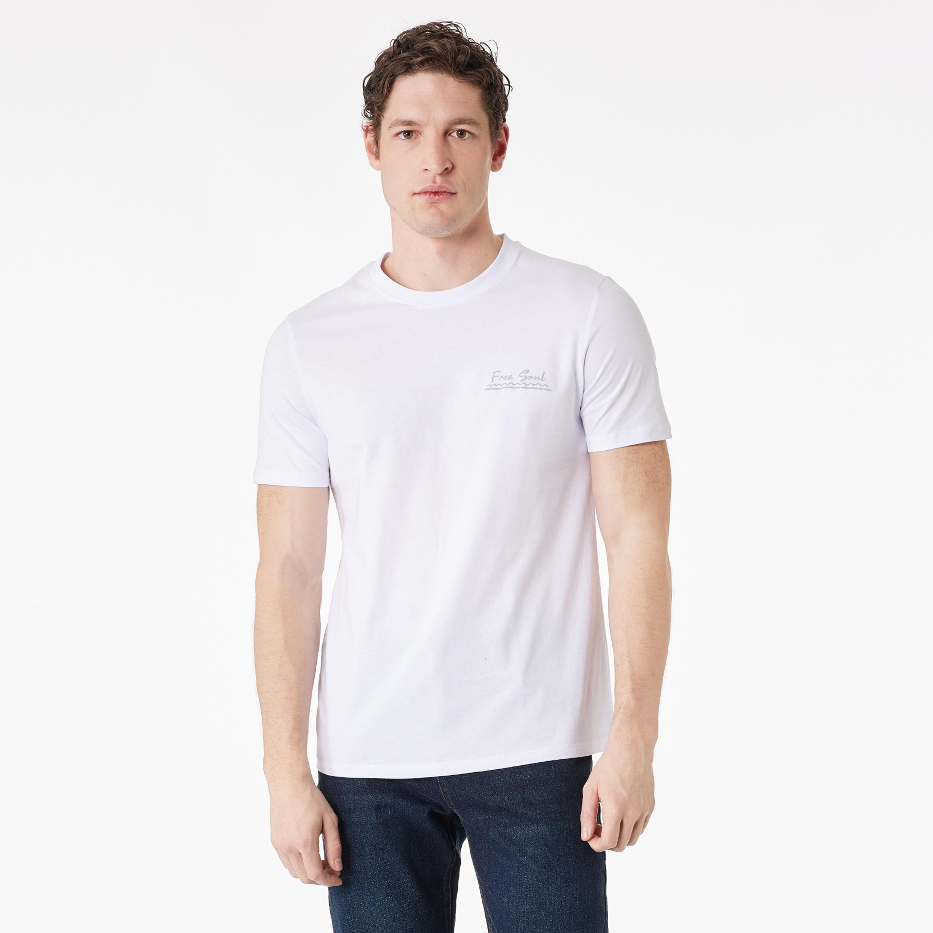 KOTON Graphic Print Crew Neck Short Sleeves Men's T-Shirt-men-clothing-tshirtsandpolos-tshirts-image-1