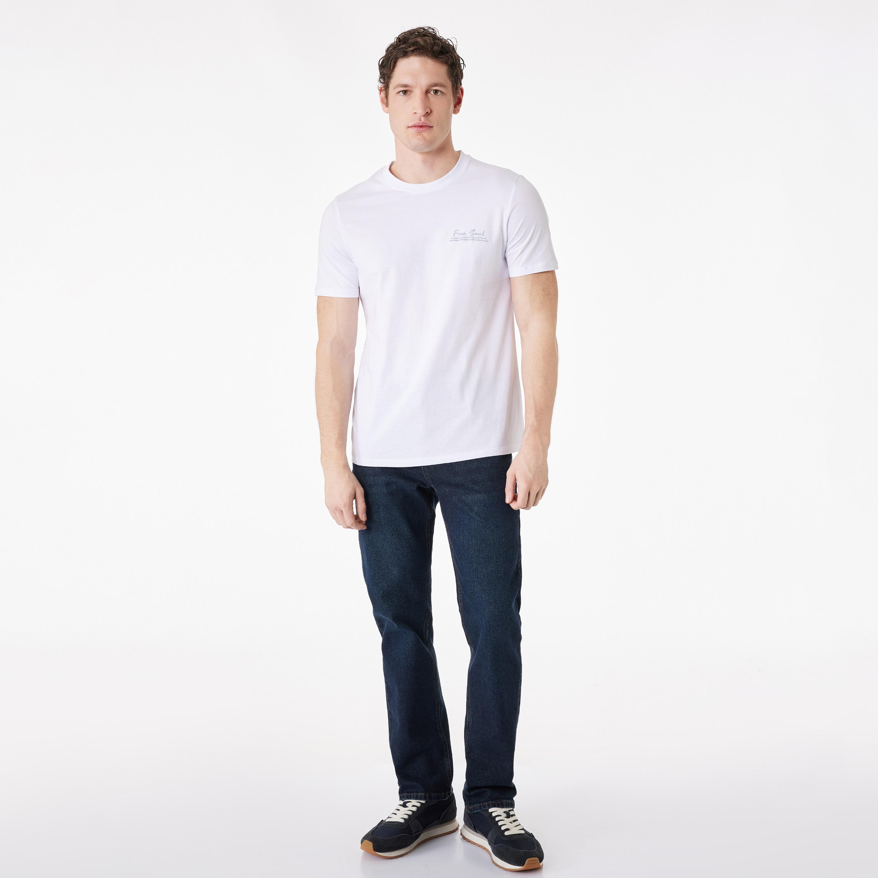 KOTON Graphic Print Crew Neck Short Sleeves Men's T-Shirt-men-clothing-tshirtsandpolos-tshirts-image-2