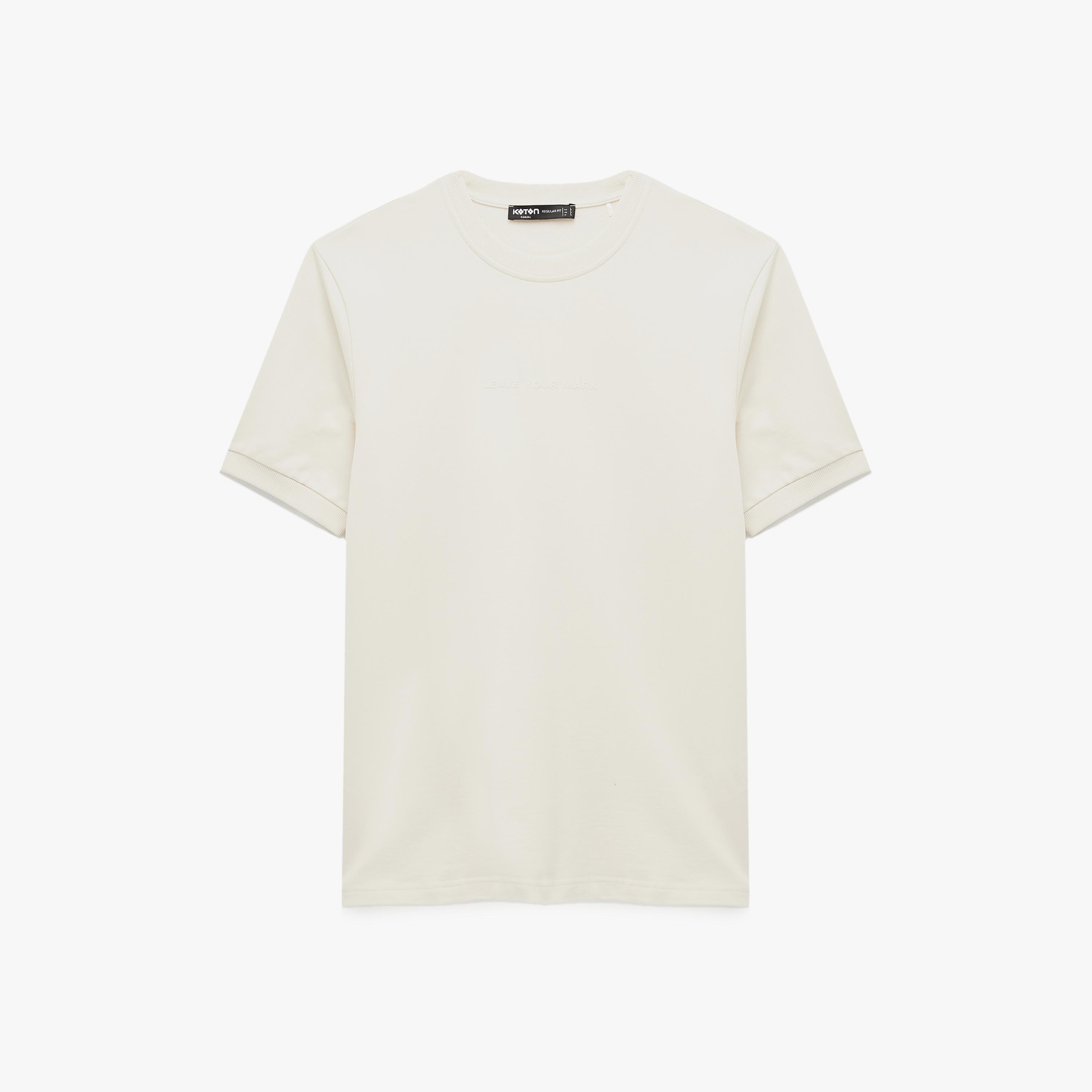 KOTON Text-Print Crew Neck Short Sleeves Men's T-Shirt-men-clothing-tshirtsandpolos-tshirts-image-4