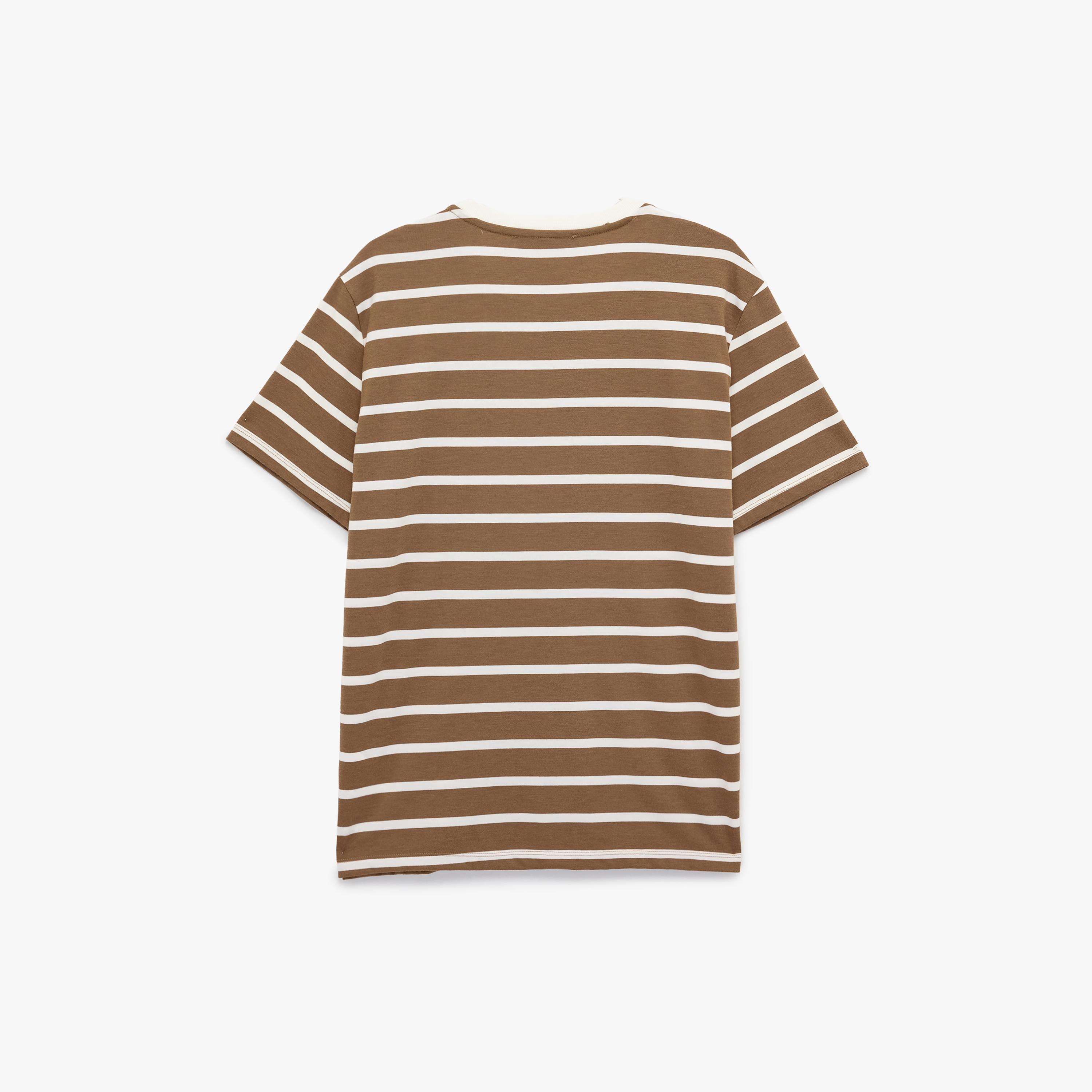 تيشيرت رجالي بأكمام قصيرة وياقة دائرية مخططة من كوتون.-men-clothing-tshirtsandpolos-tshirts-image-4