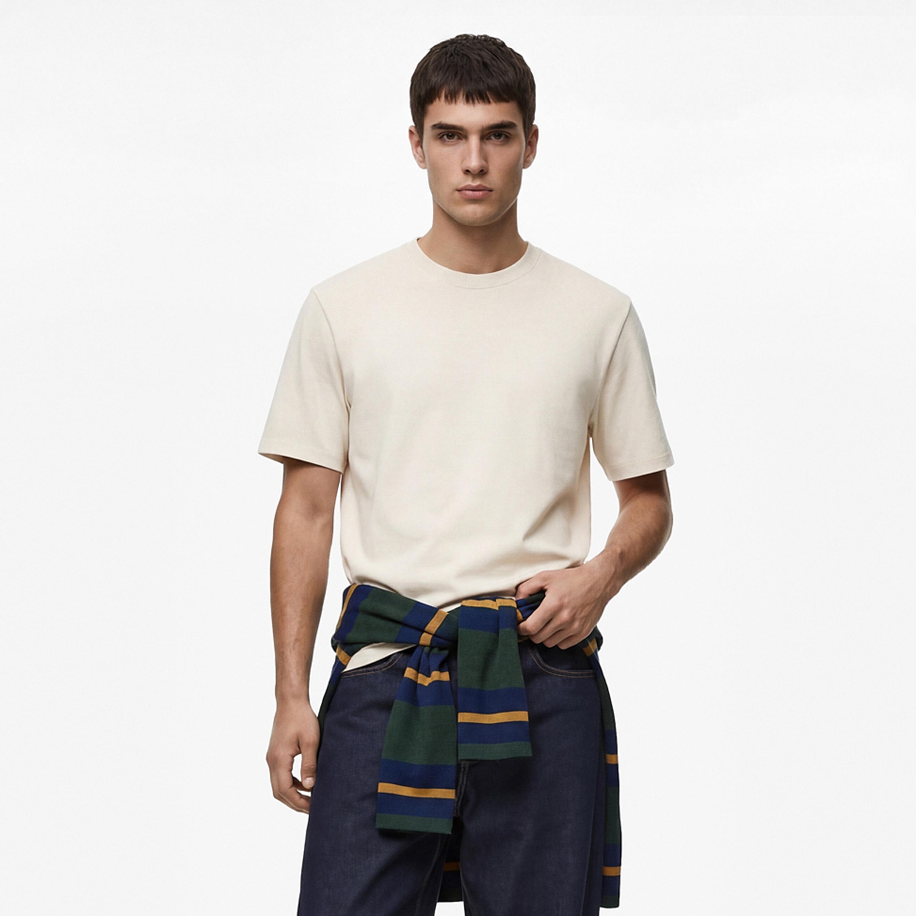 KOTON Plain Crew Neck Short Sleeves Men's T-Shirt-men-clothing-tshirtsandpolos-tshirts-image-1