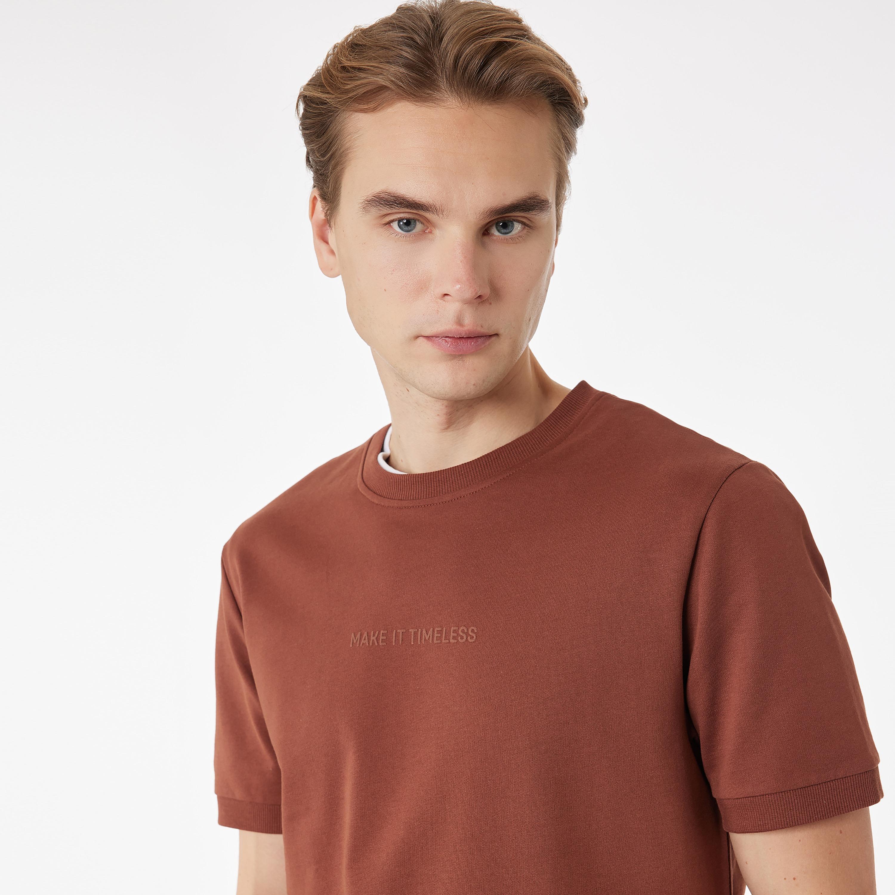 KOTON Text-Print Crew Neck Short Sleeves Men's T-Shirt-men-clothing-tshirtsandpolos-tshirts-image-3
