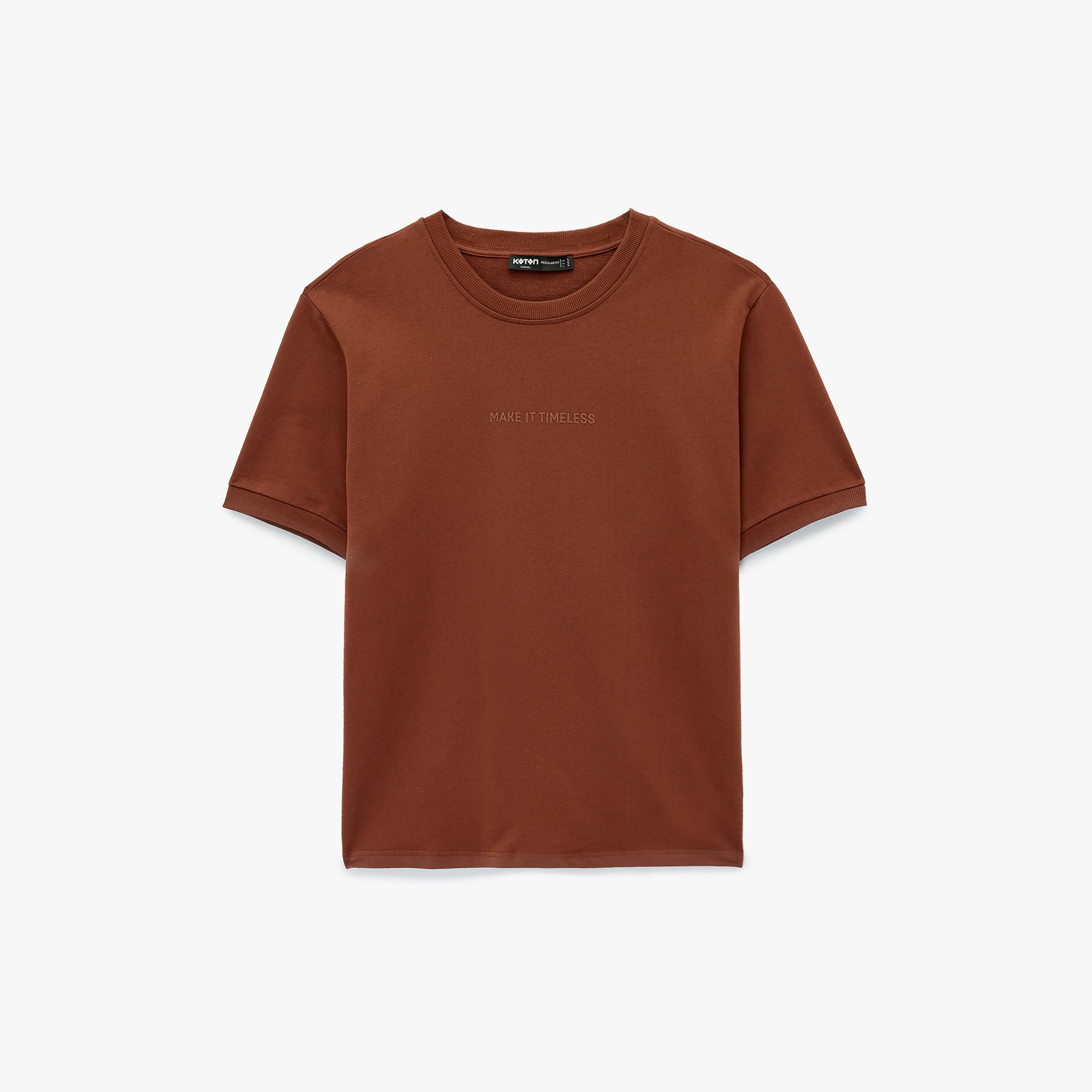 KOTON Text-Print Crew Neck Short Sleeves Men's T-Shirt-men-clothing-tshirtsandpolos-tshirts-image-4