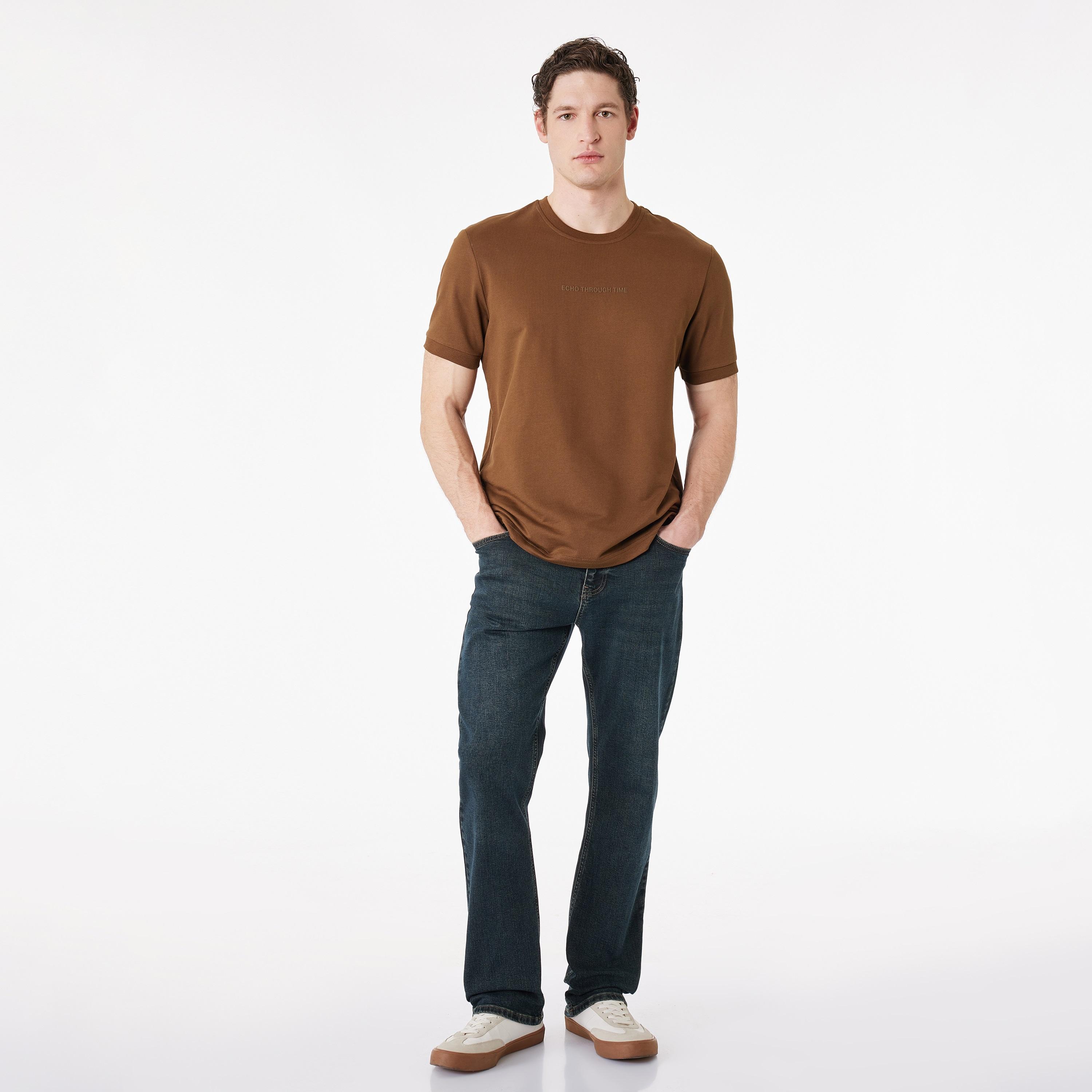 KOTON Text-Print Crew Neck Short Sleeves Men's T-Shirt-men-clothing-tshirtsandpolos-tshirts-image-2