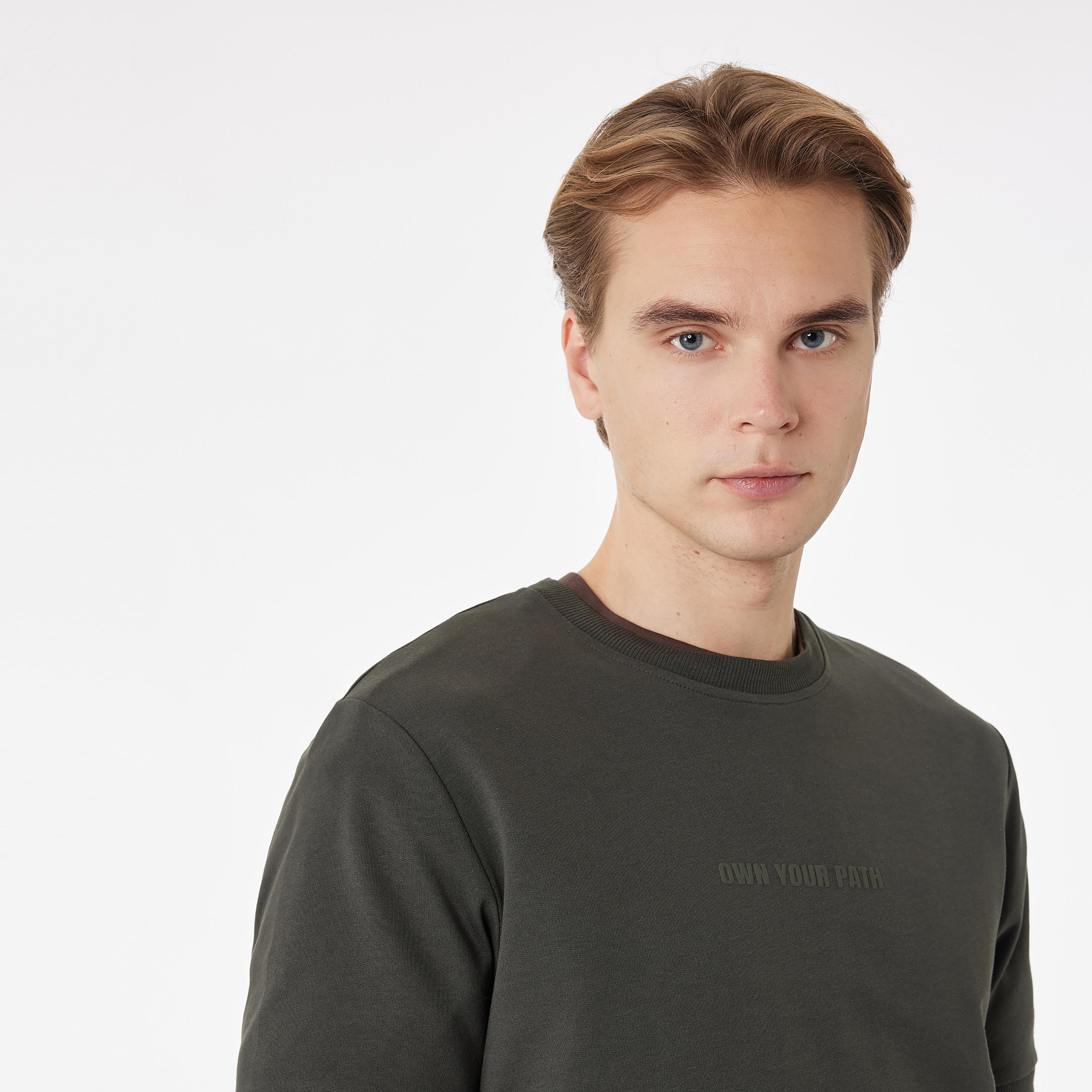 KOTON Text-Print Crew Neck Short Sleeves Men's T-Shirt-men-clothing-tshirtsandpolos-tshirts-image-3