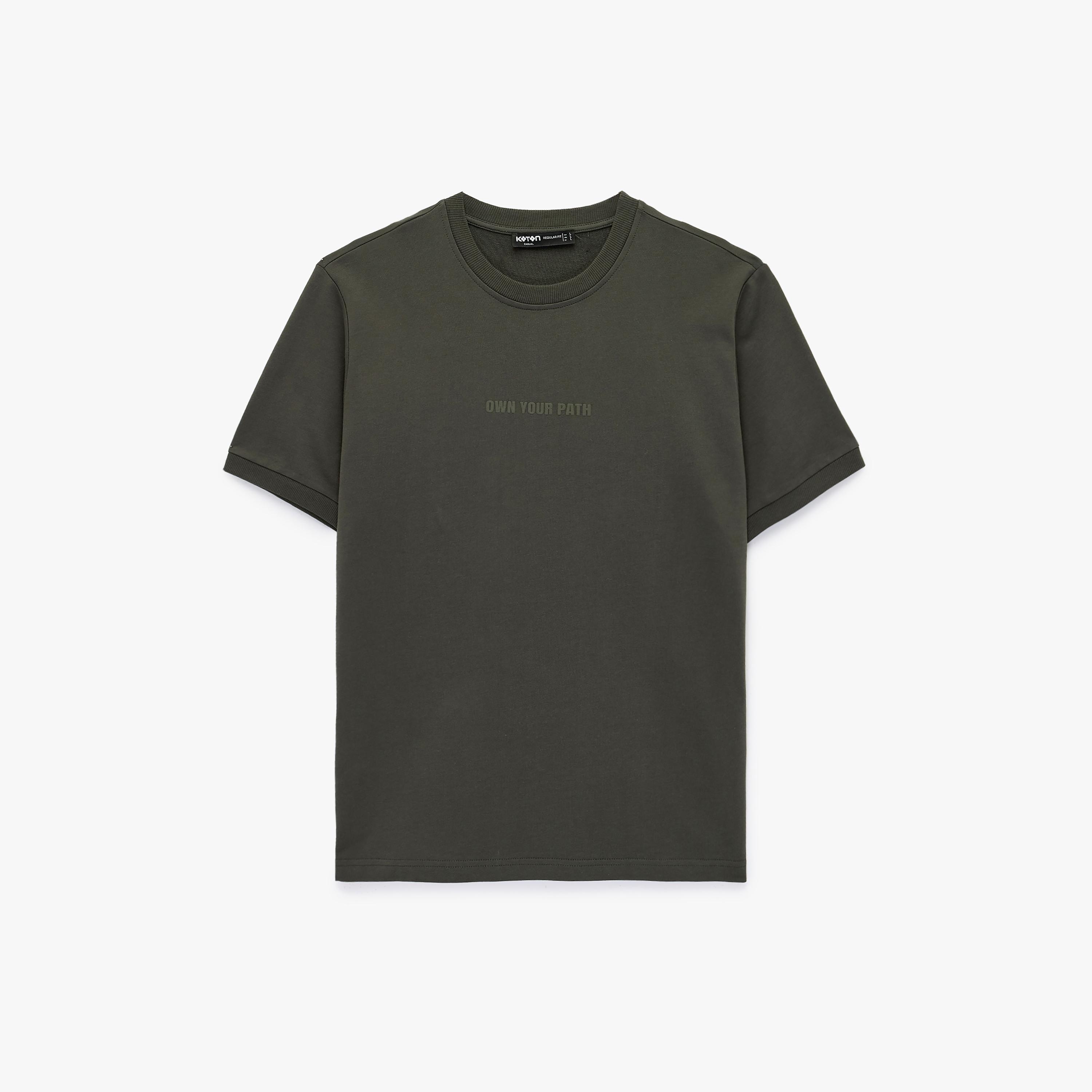 KOTON Text-Print Crew Neck Short Sleeves Men's T-Shirt-men-clothing-tshirtsandpolos-tshirts-image-4