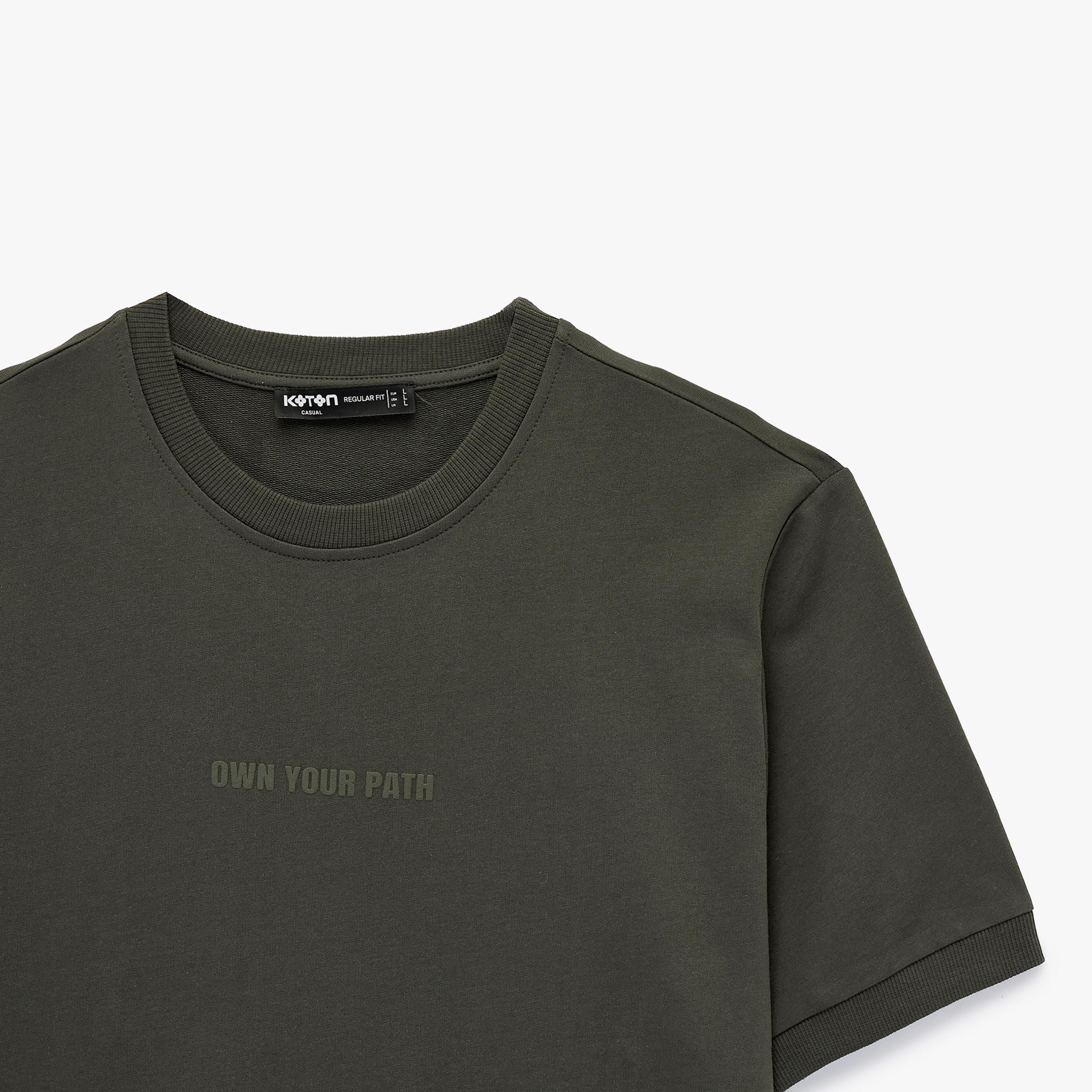 KOTON Text-Print Crew Neck Short Sleeves Men's T-Shirt-men-clothing-tshirtsandpolos-tshirts-image-6