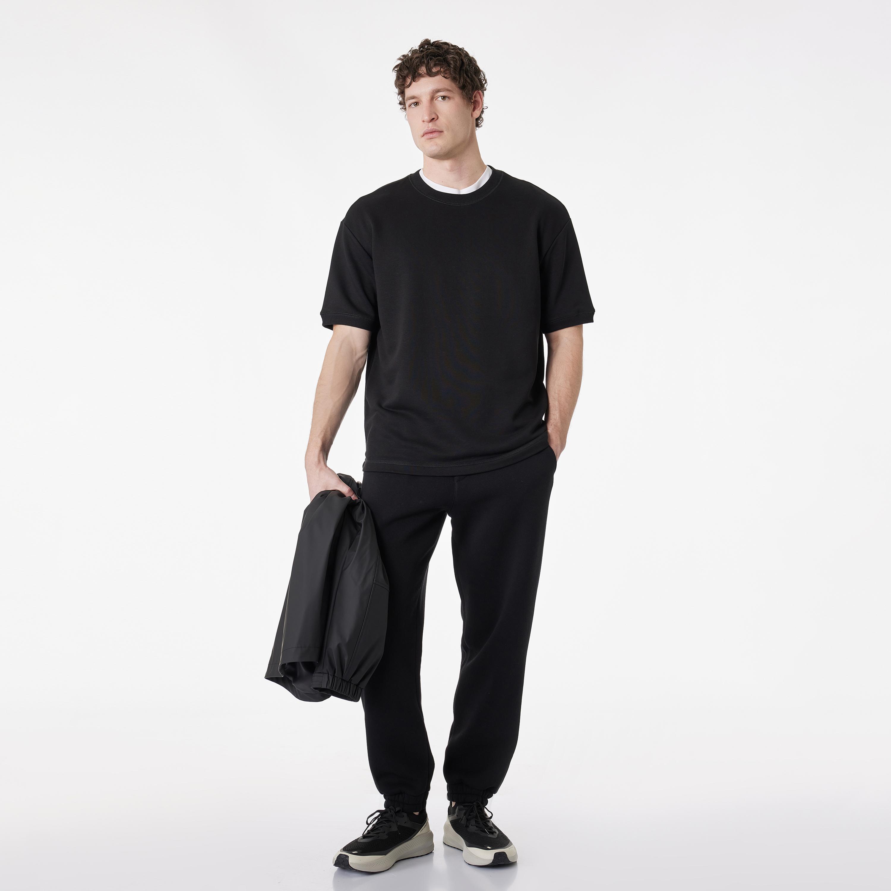 KOTON Plain Crew Neck Short Sleeves Men's T-Shirt-men-clothing-tshirtsandpolos-tshirts-image-2