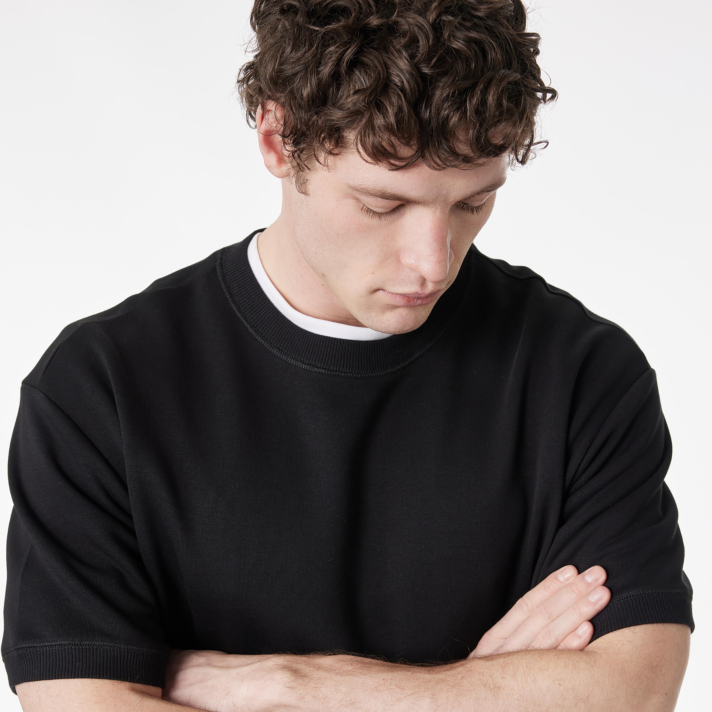 KOTON Plain Crew Neck Short Sleeves Men's T-Shirt-men-clothing-tshirtsandpolos-tshirts-image-3