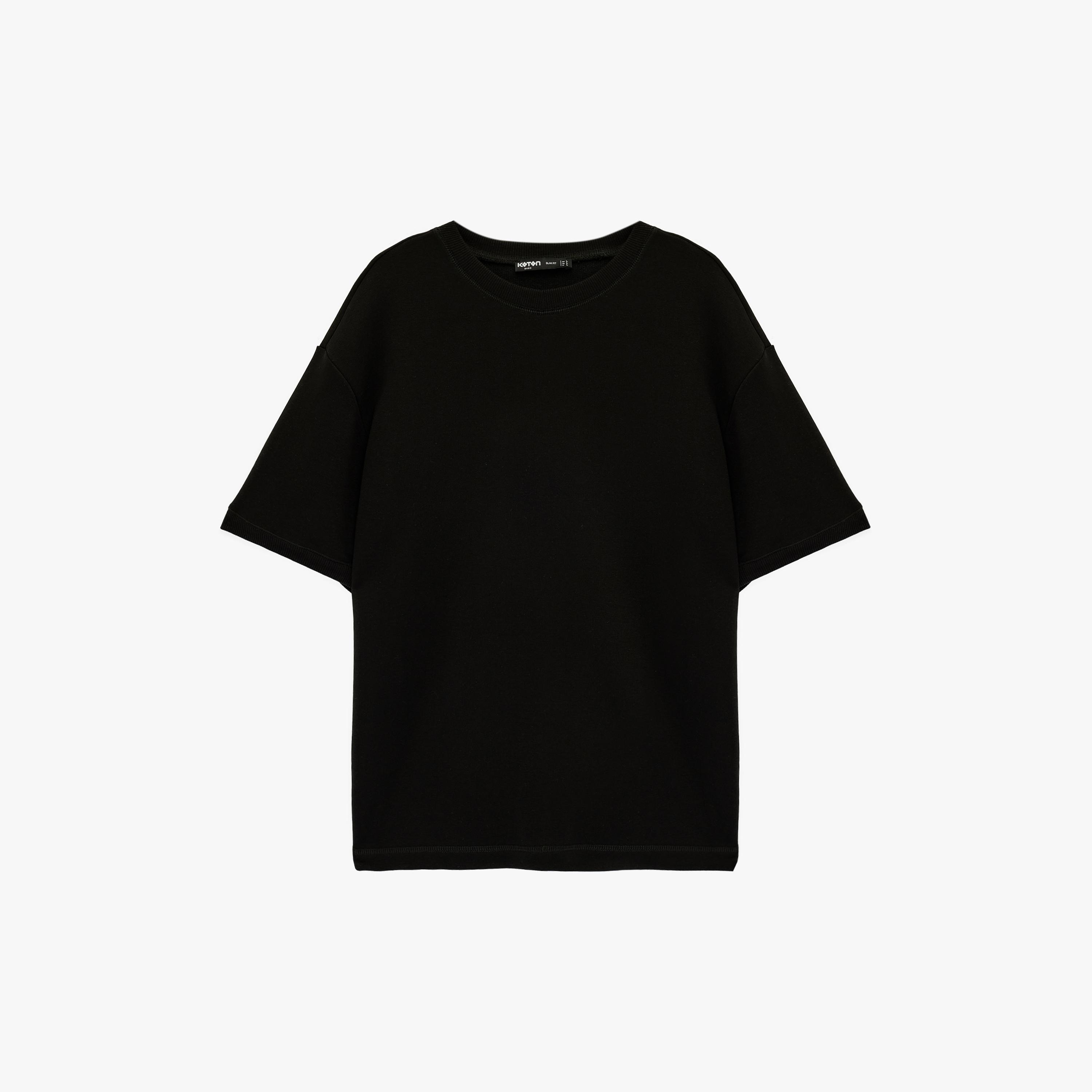 KOTON Plain Crew Neck Short Sleeves Men's T-Shirt-men-clothing-tshirtsandpolos-tshirts-image-4