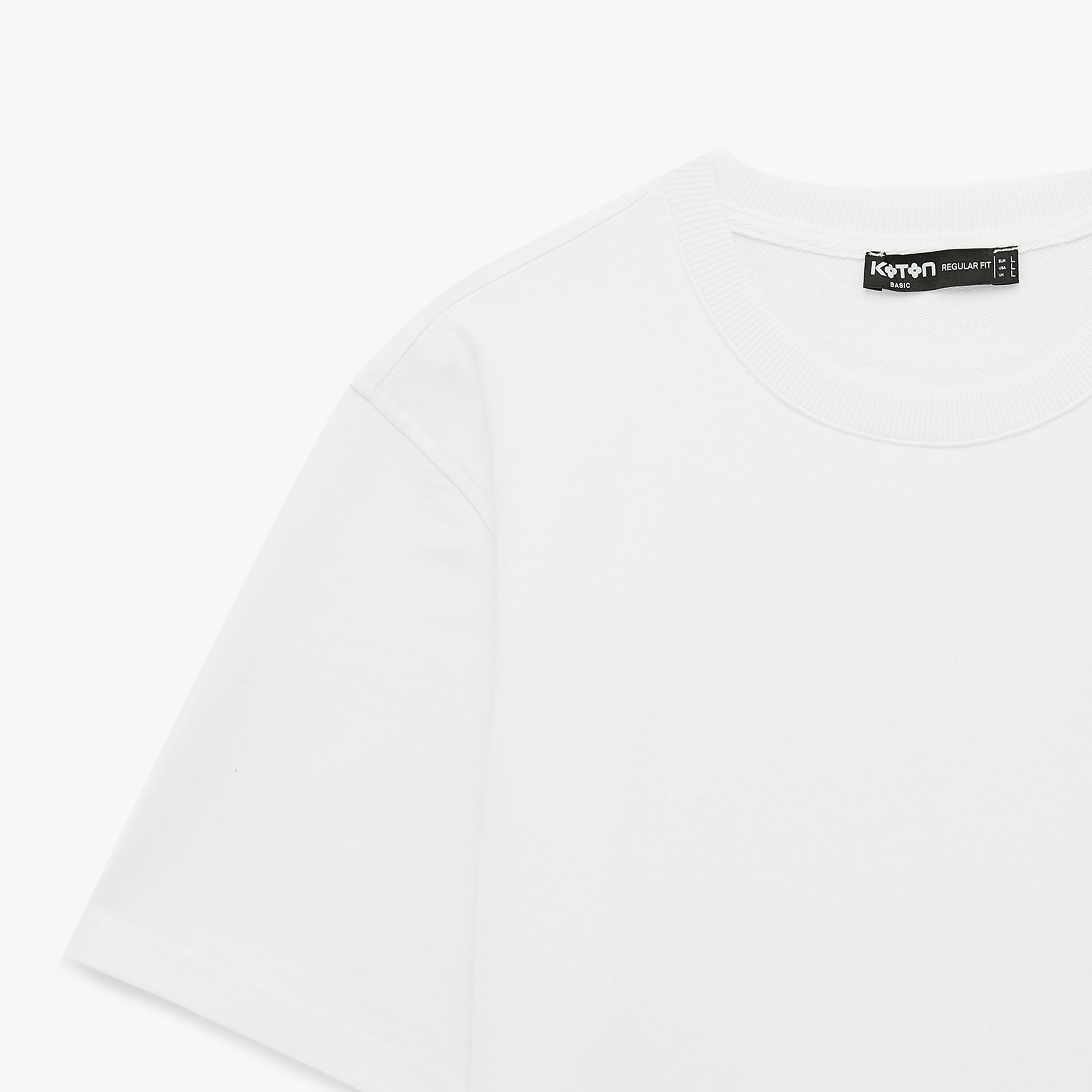KOTON Plain Crew Neck Short Sleeves Men's T-Shirt-men-clothing-tshirtsandpolos-tshirts-image-6