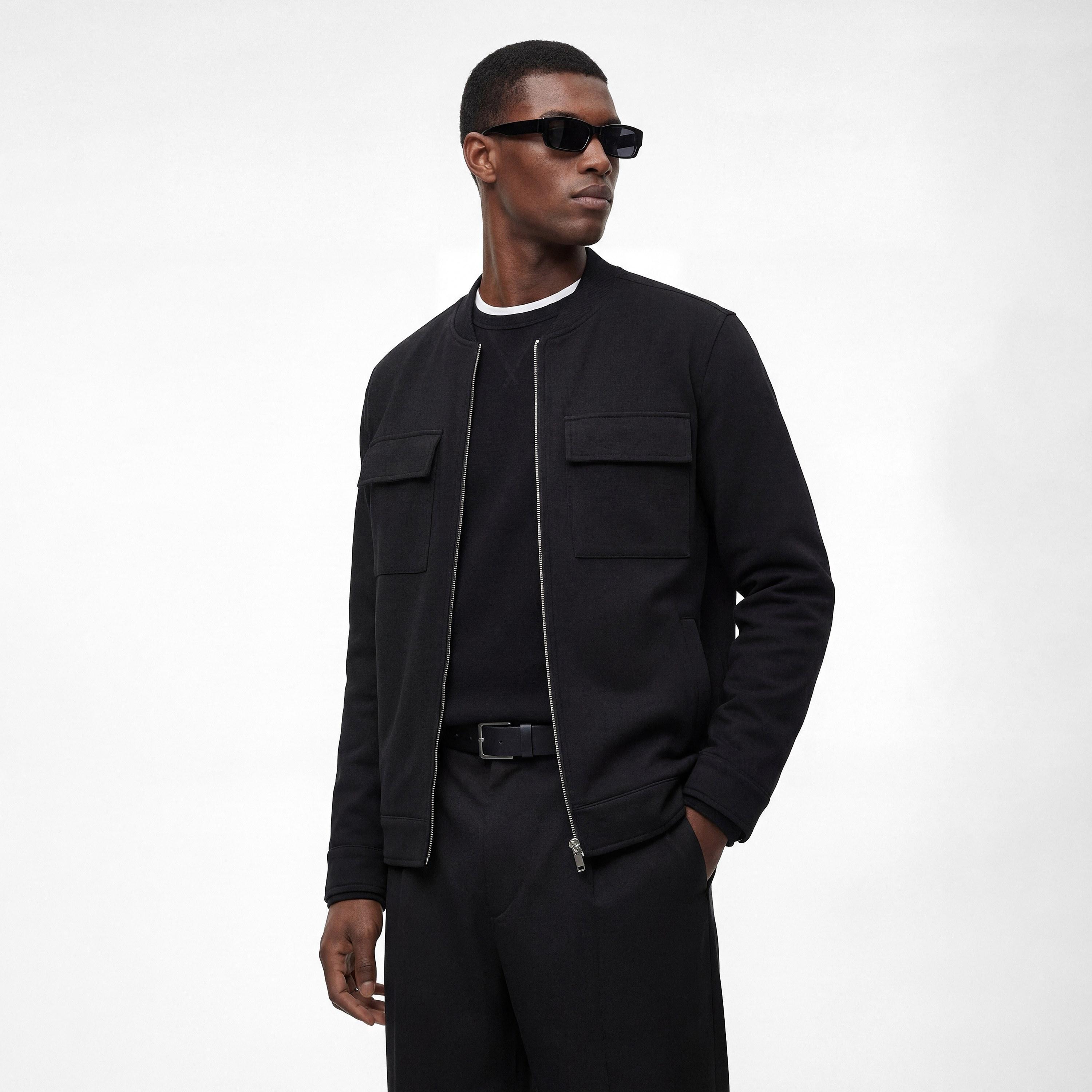KOTON Plain Collared Long Sleeves Men's Jacket-men-clothing-jacketsandblazers-jackets-image-1