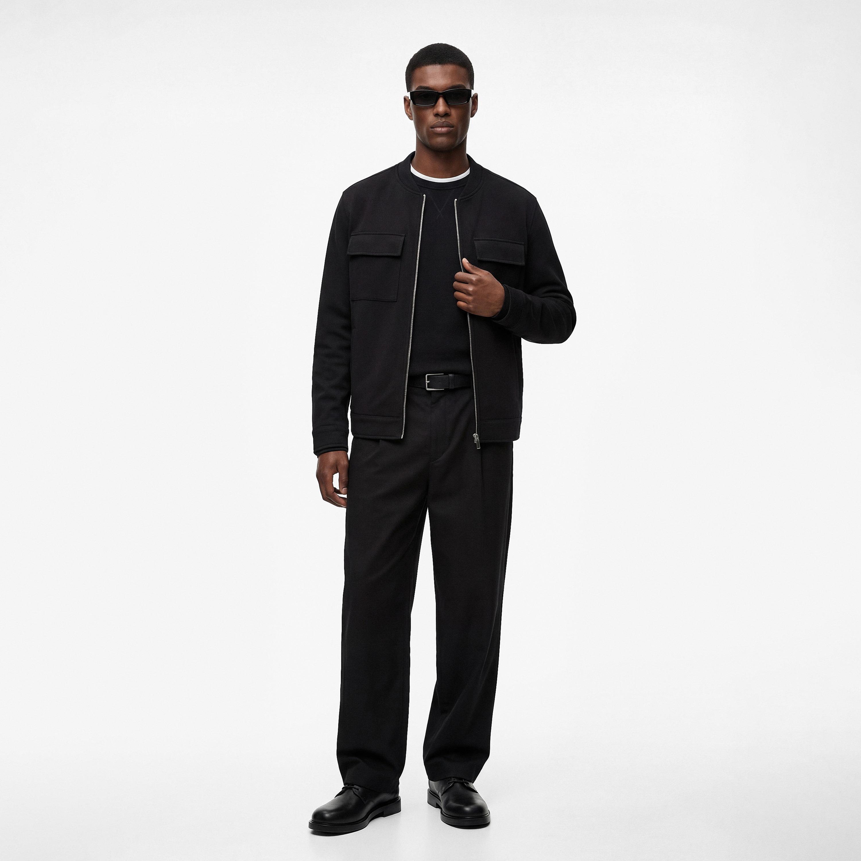 KOTON Plain Collared Long Sleeves Men's Jacket-men-clothing-jacketsandblazers-jackets-image-2