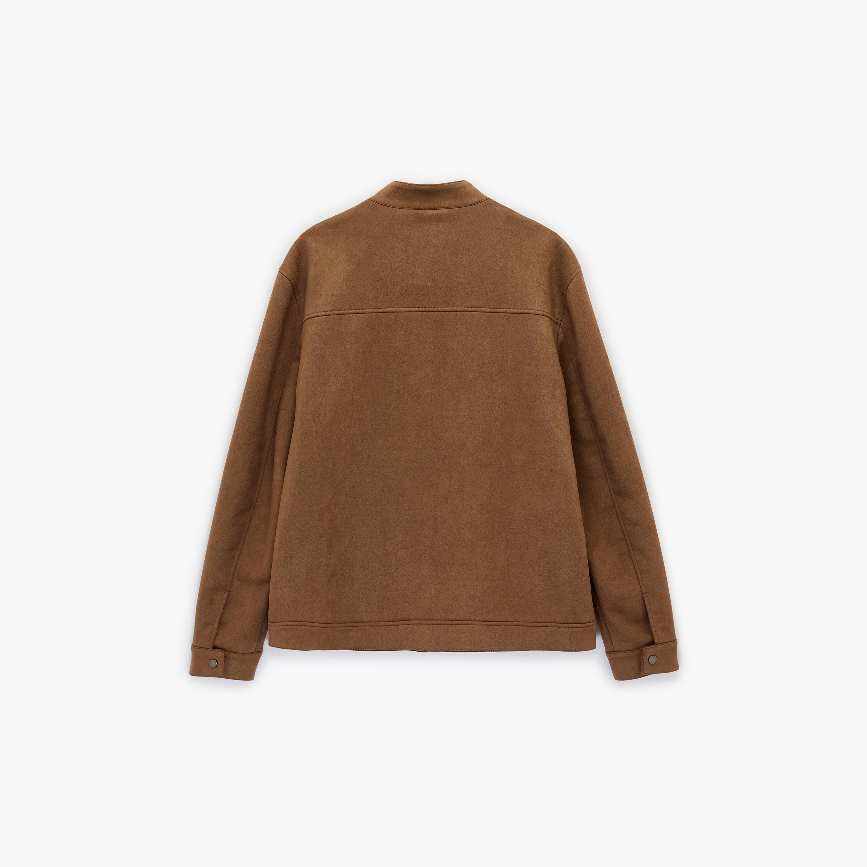 جاكيت رجالي من الجلد السويدي بأكمام طويلة وياقة عالية من كوتون-men-clothing-jacketsandblazers-jackets-image-4