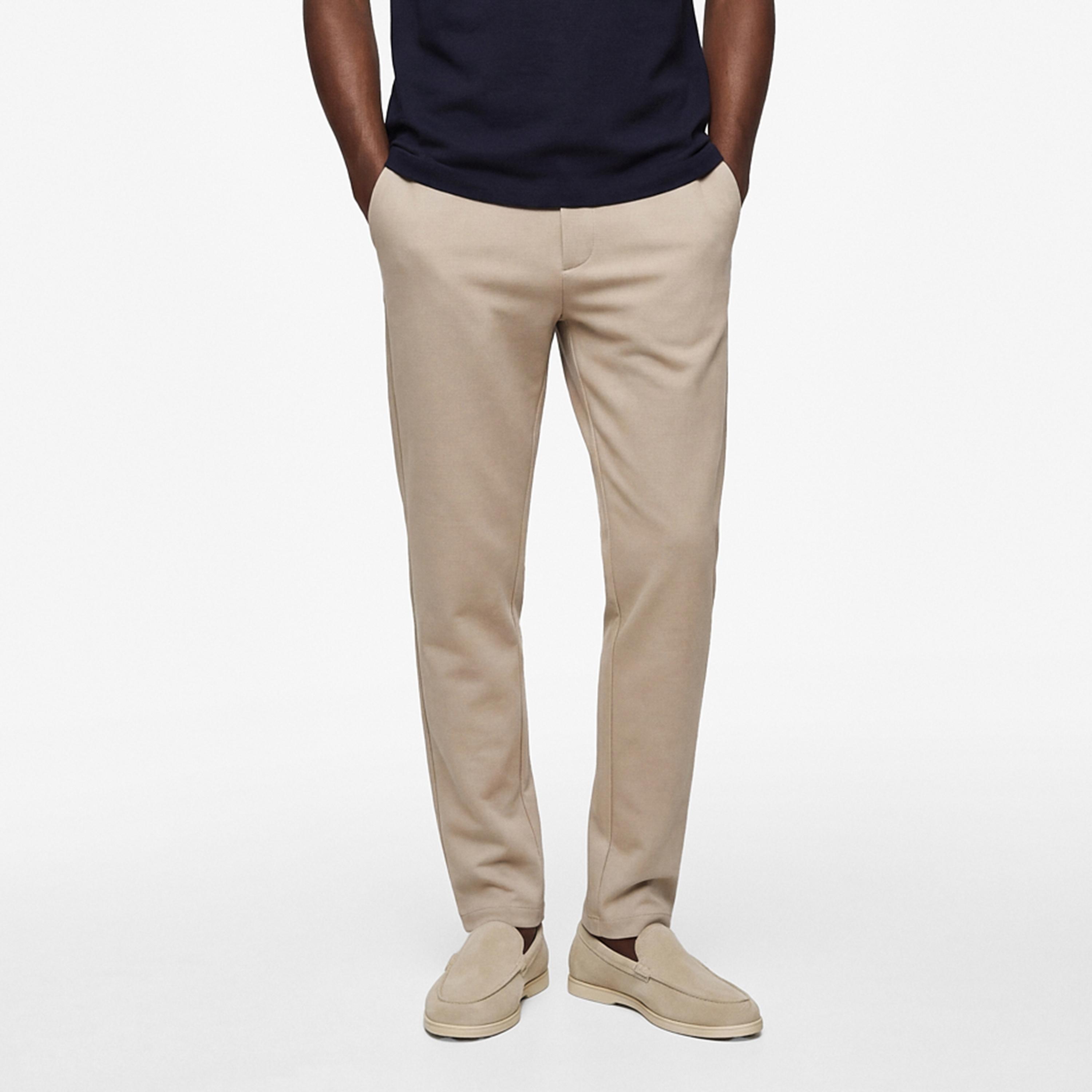 KOTON Slim Fit Mid-Rise Hook and Bar Men's Trousers-men-clothing-bottoms-trousersandchinos-trousers-image-1