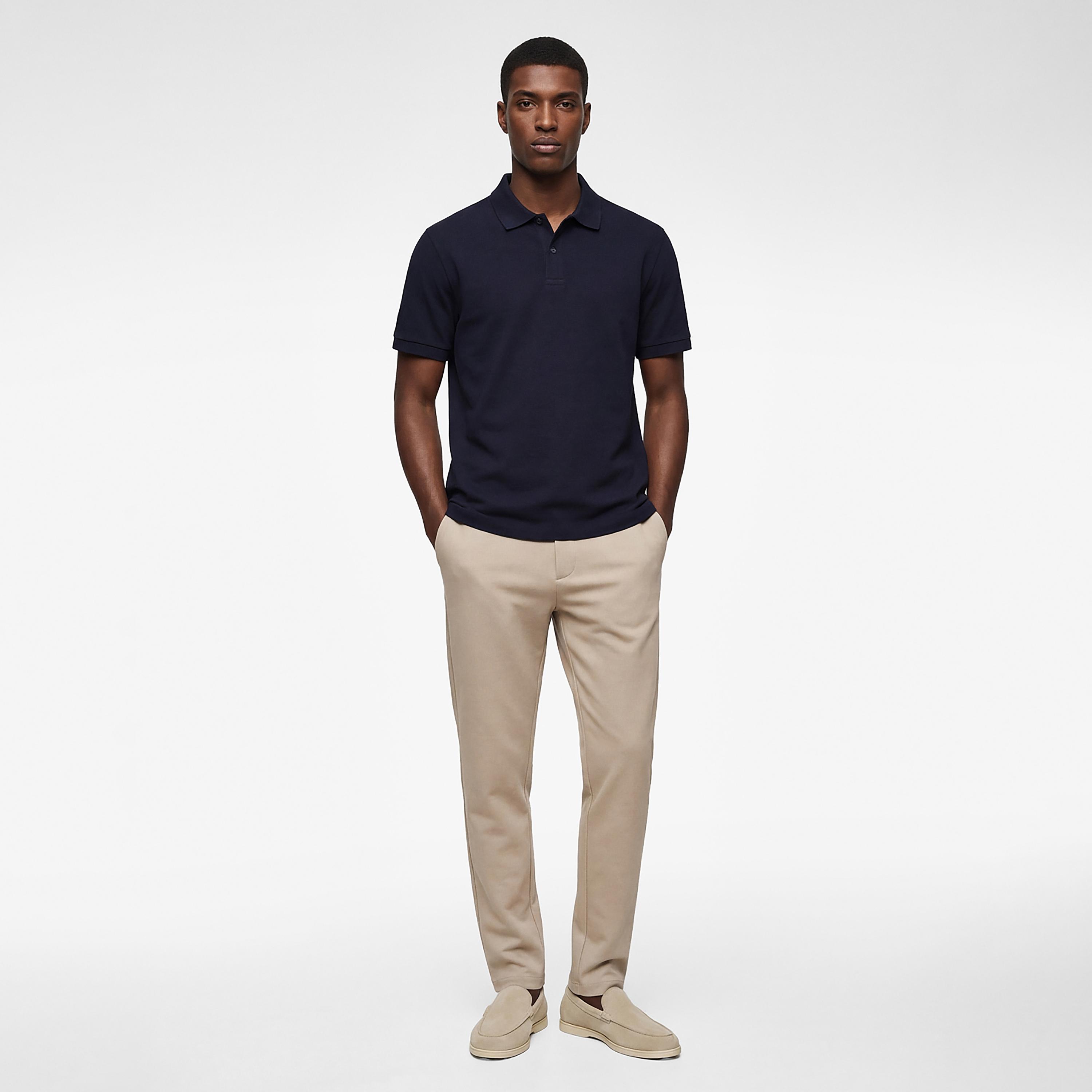 KOTON Slim Fit Mid-Rise Hook and Bar Men's Trousers-men-clothing-bottoms-trousersandchinos-trousers-image-2