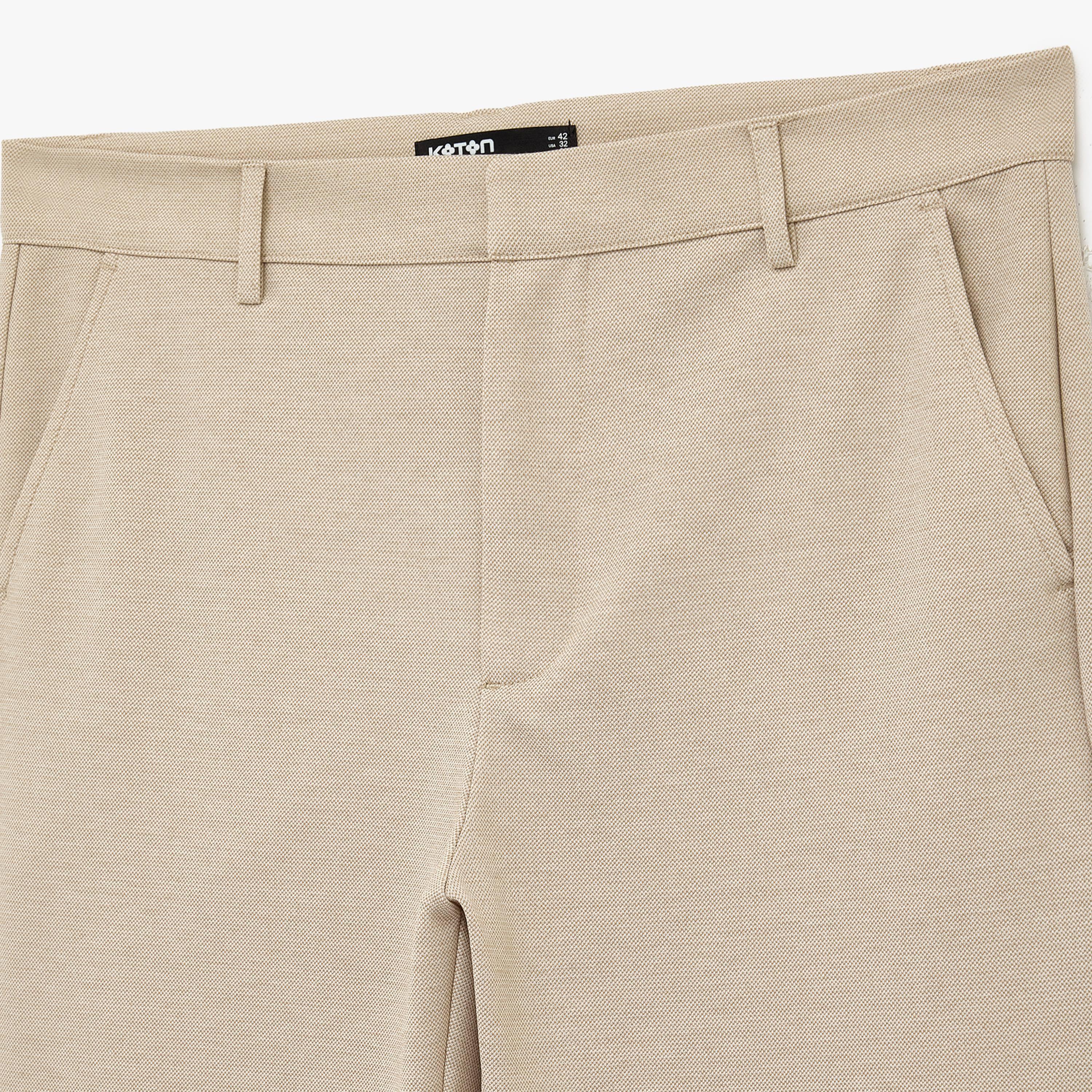 KOTON Slim Fit Mid-Rise Hook and Bar Men's Trousers-men-clothing-bottoms-trousersandchinos-trousers-image-6