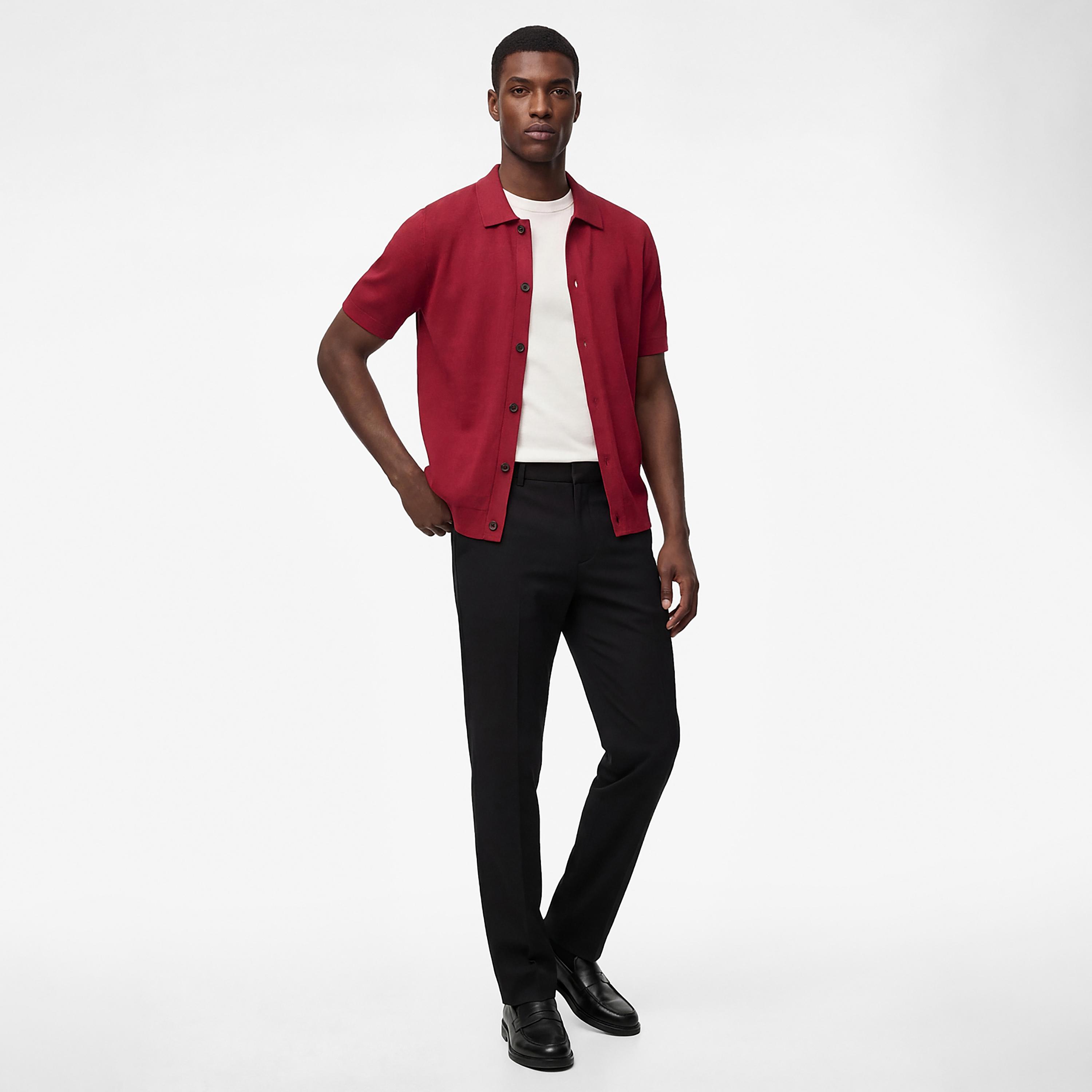 KOTON Slim Fit Mid-Rise Hook and Bar Men's Trousers-men-clothing-bottoms-trousersandchinos-trousers-image-2