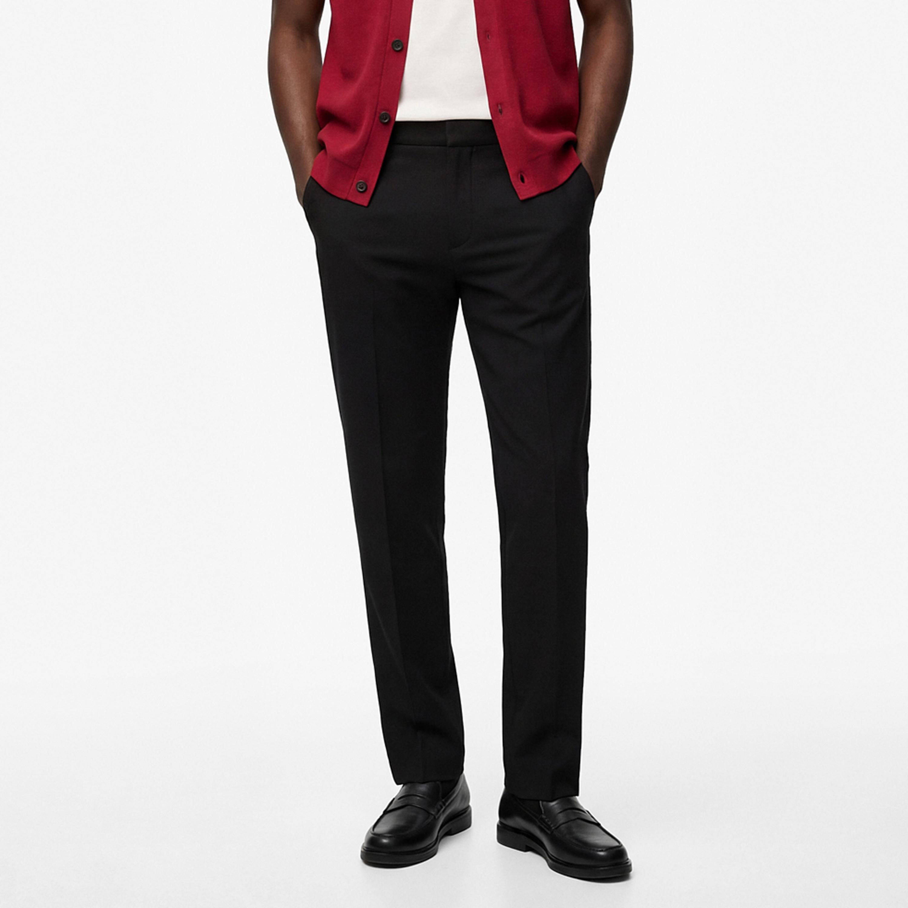 KOTON Slim Fit Mid-Rise Hook and Bar Men's Trousers-men-clothing-bottoms-trousersandchinos-trousers-image-3