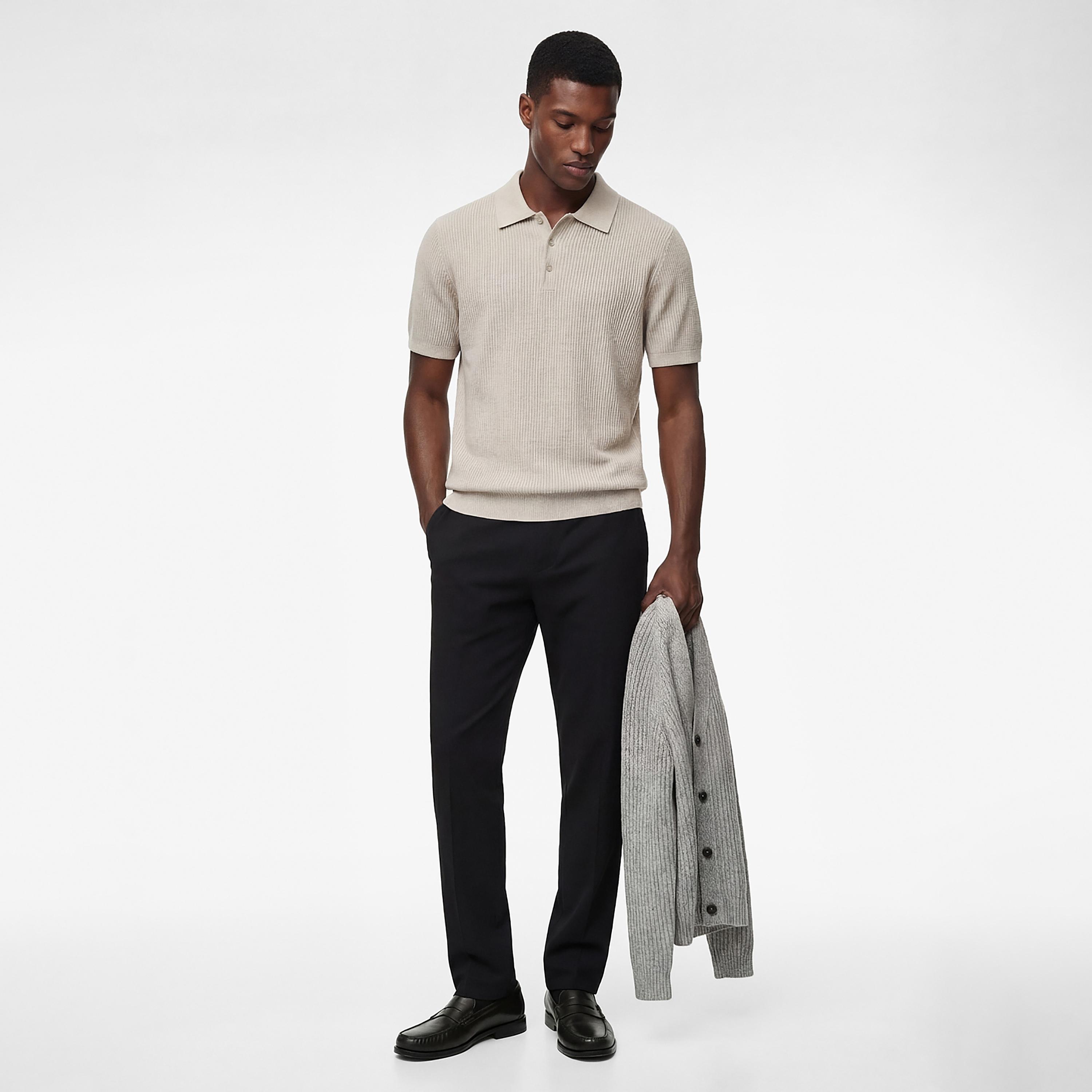 KOTON Slim Fit Mid-Rise Hook and Bar Men's Trousers-men-clothing-bottoms-trousersandchinos-trousers-image-2