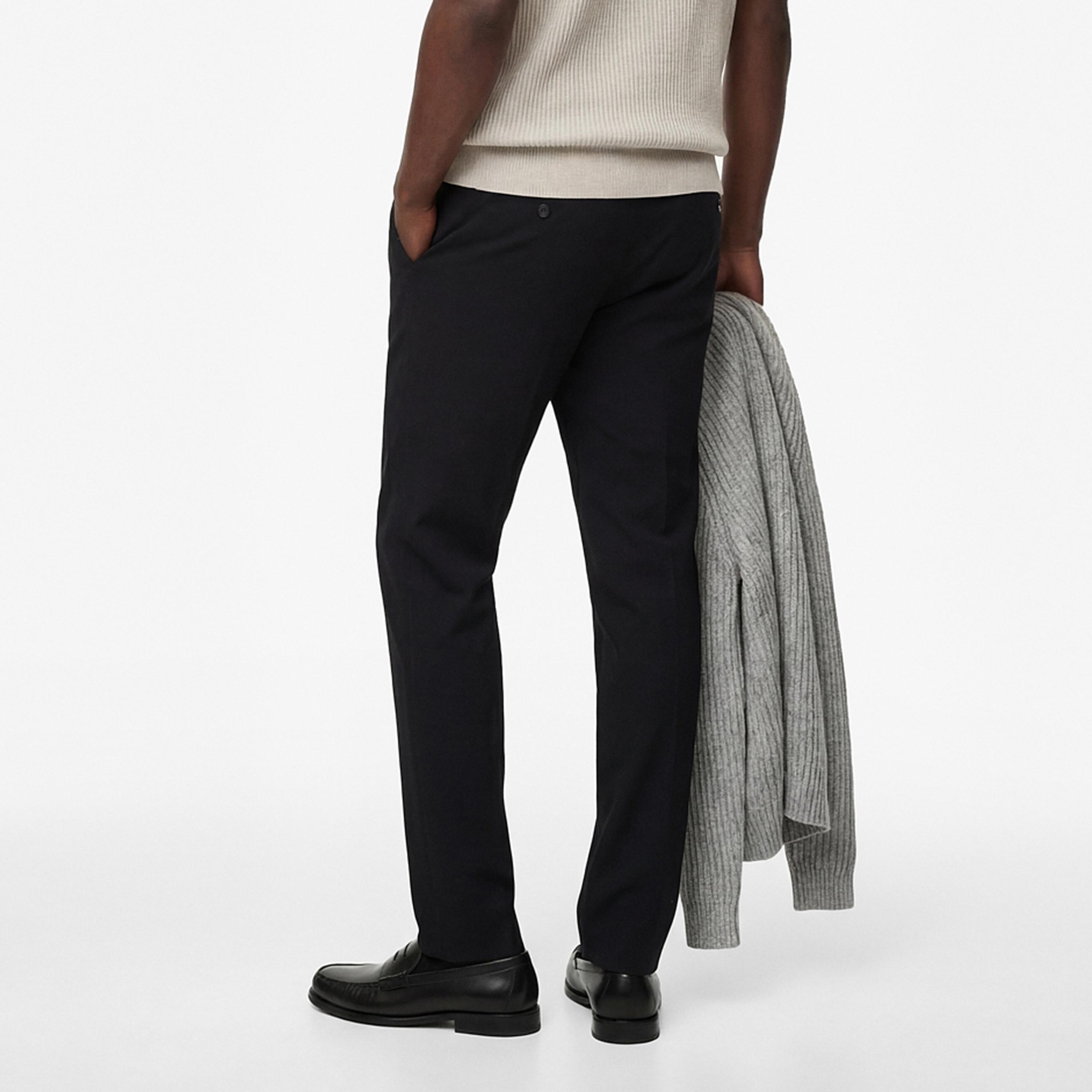 KOTON Slim Fit Mid-Rise Hook and Bar Men's Trousers-men-clothing-bottoms-trousersandchinos-trousers-image-3
