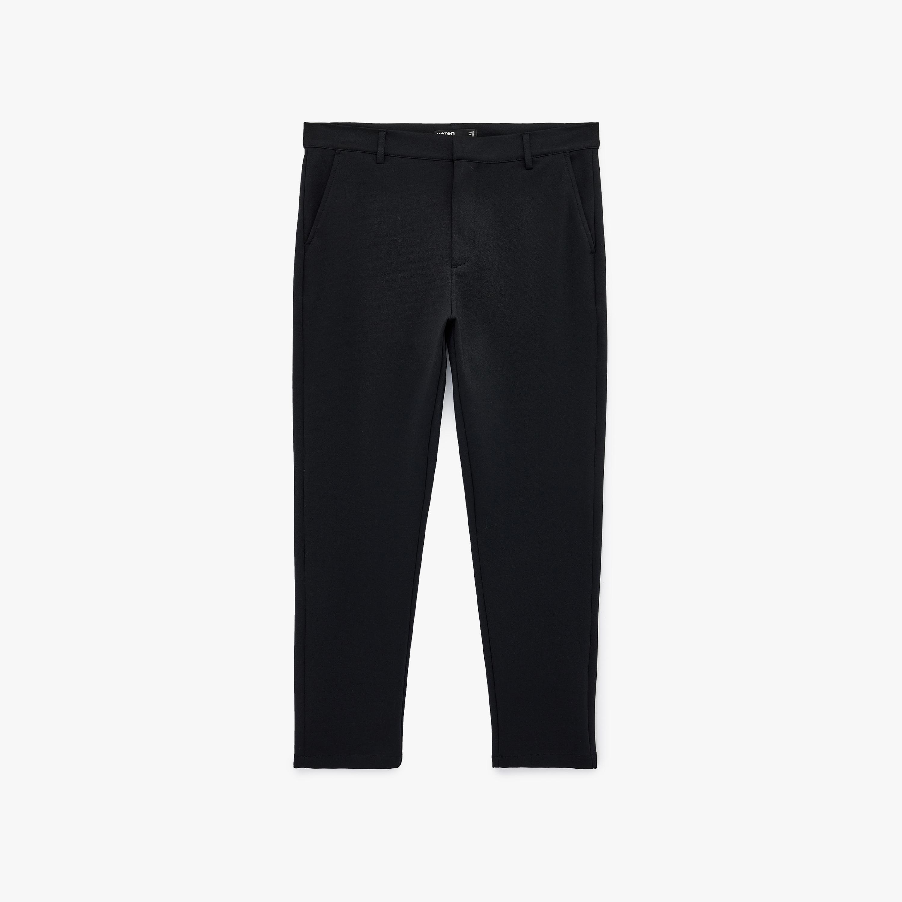 KOTON Slim Fit Mid-Rise Hook and Bar Men's Trousers-men-clothing-bottoms-trousersandchinos-trousers-image-4