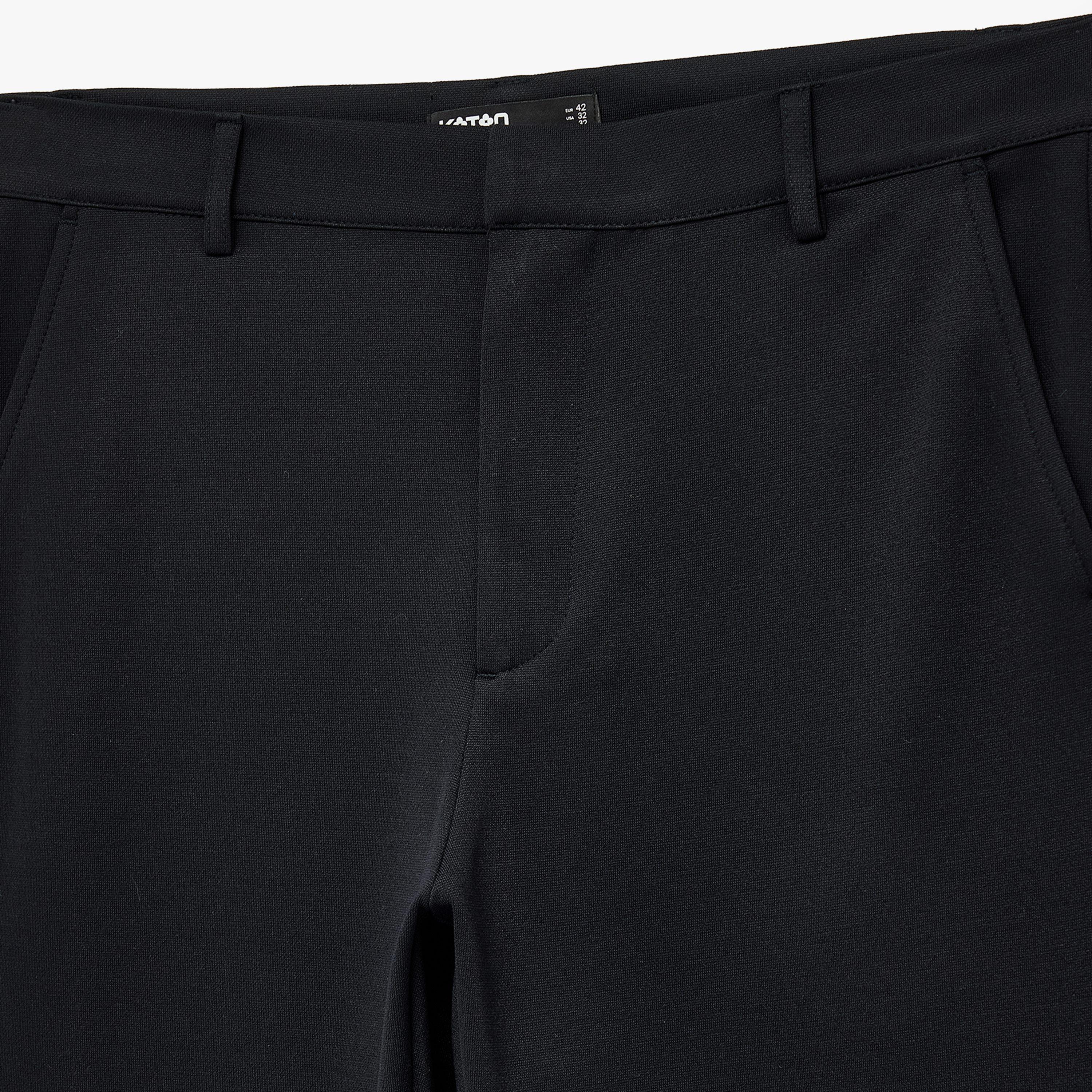 KOTON Slim Fit Mid-Rise Hook and Bar Men's Trousers-men-clothing-bottoms-trousersandchinos-trousers-image-6