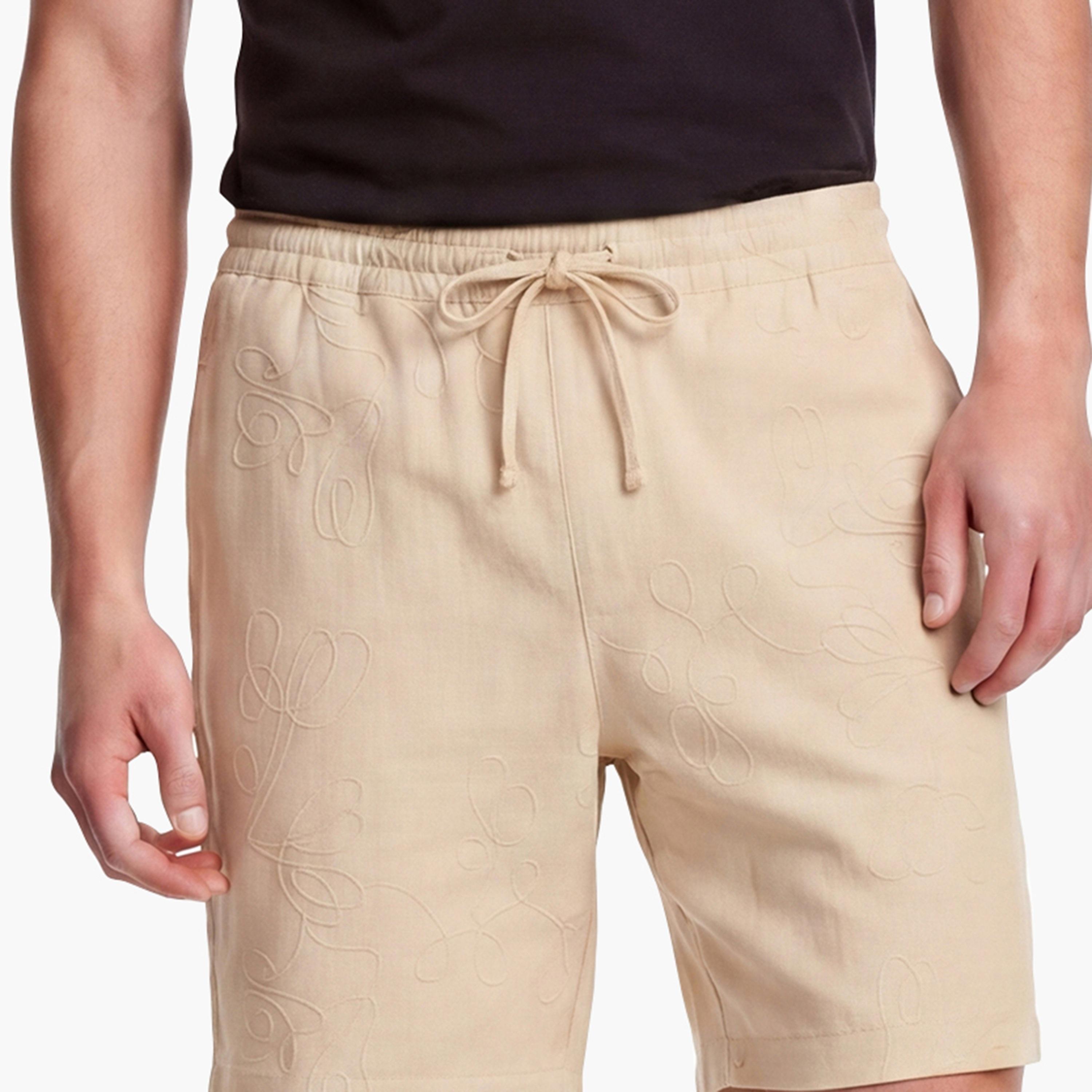 KOTON Regular Fit Mid-Rise Drawstring Waist Men's Shorts-men-clothing-bottoms-shorts-image-5