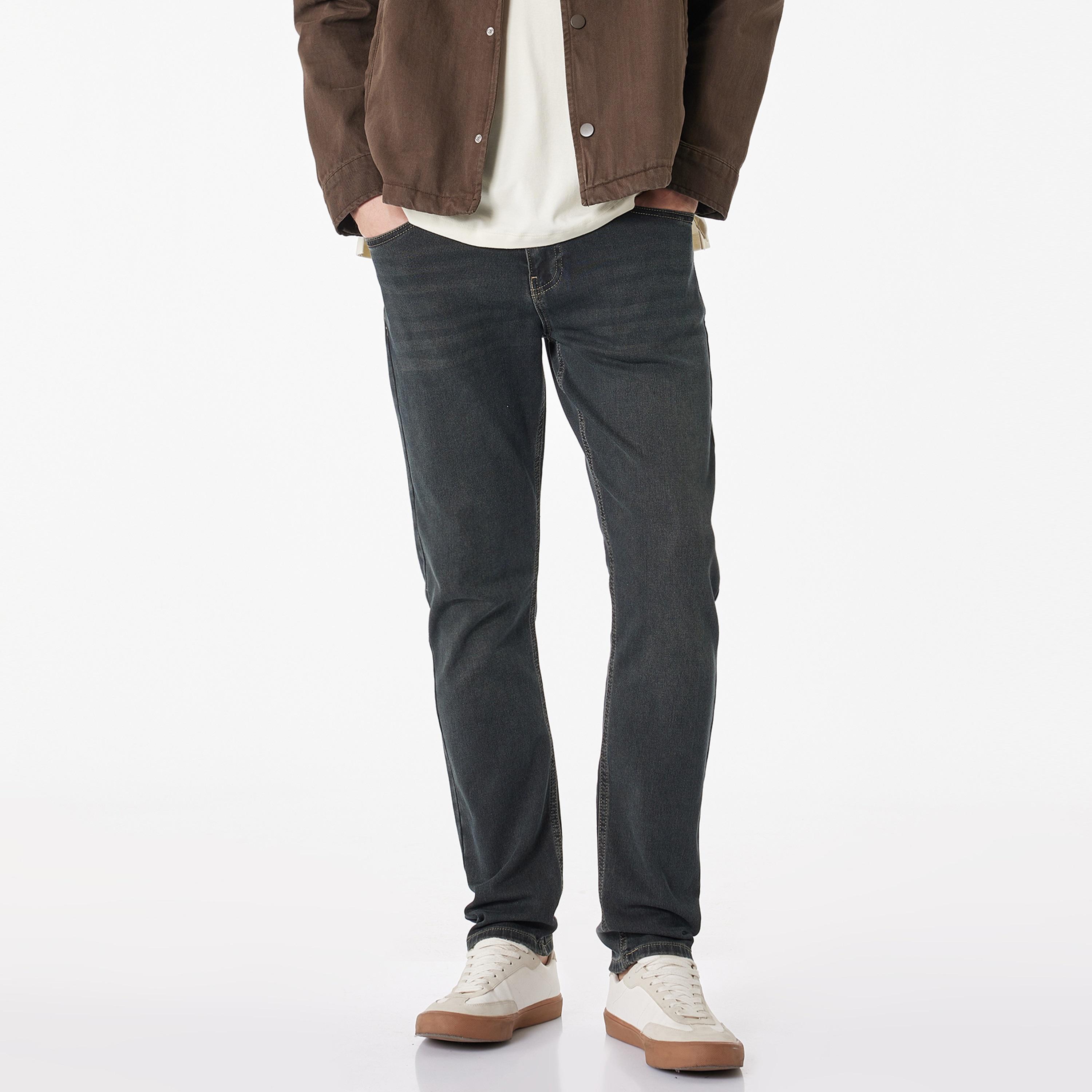 KOTON Slim Fit Plain Mid-Rise Men's Jeans-men-clothing-bottoms-jeans-image-1