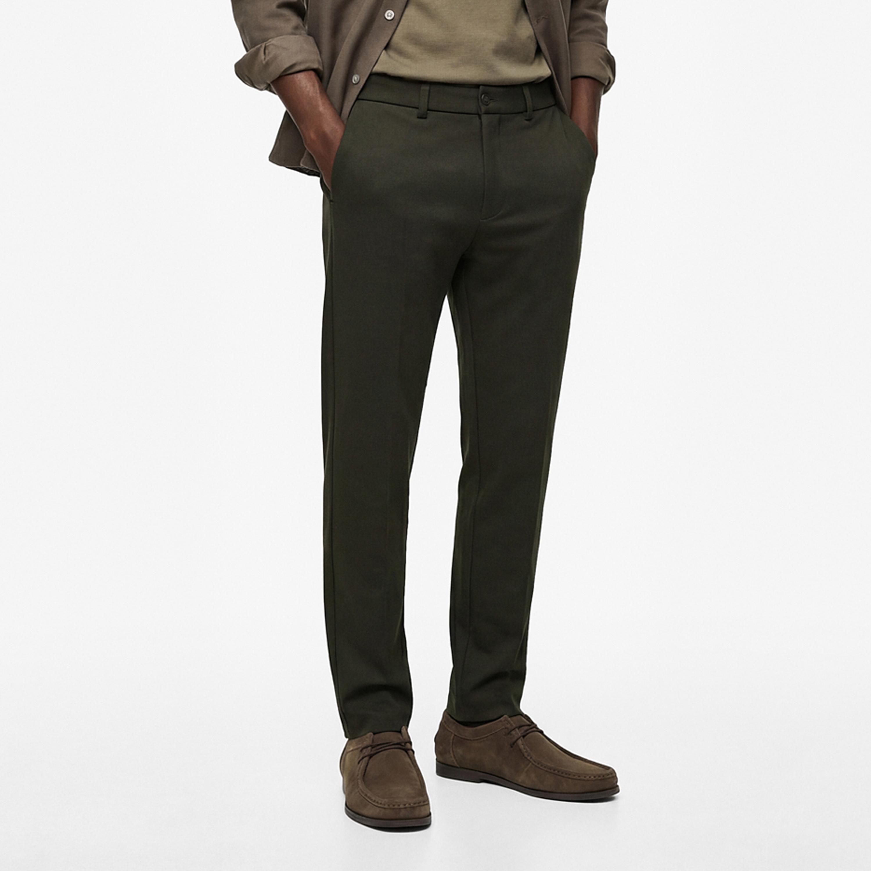 KOTON Regular Fit Mid-Rise Button and Zip Fly Men's Trousers-men-clothing-bottoms-trousersandchinos-trousers-image-1