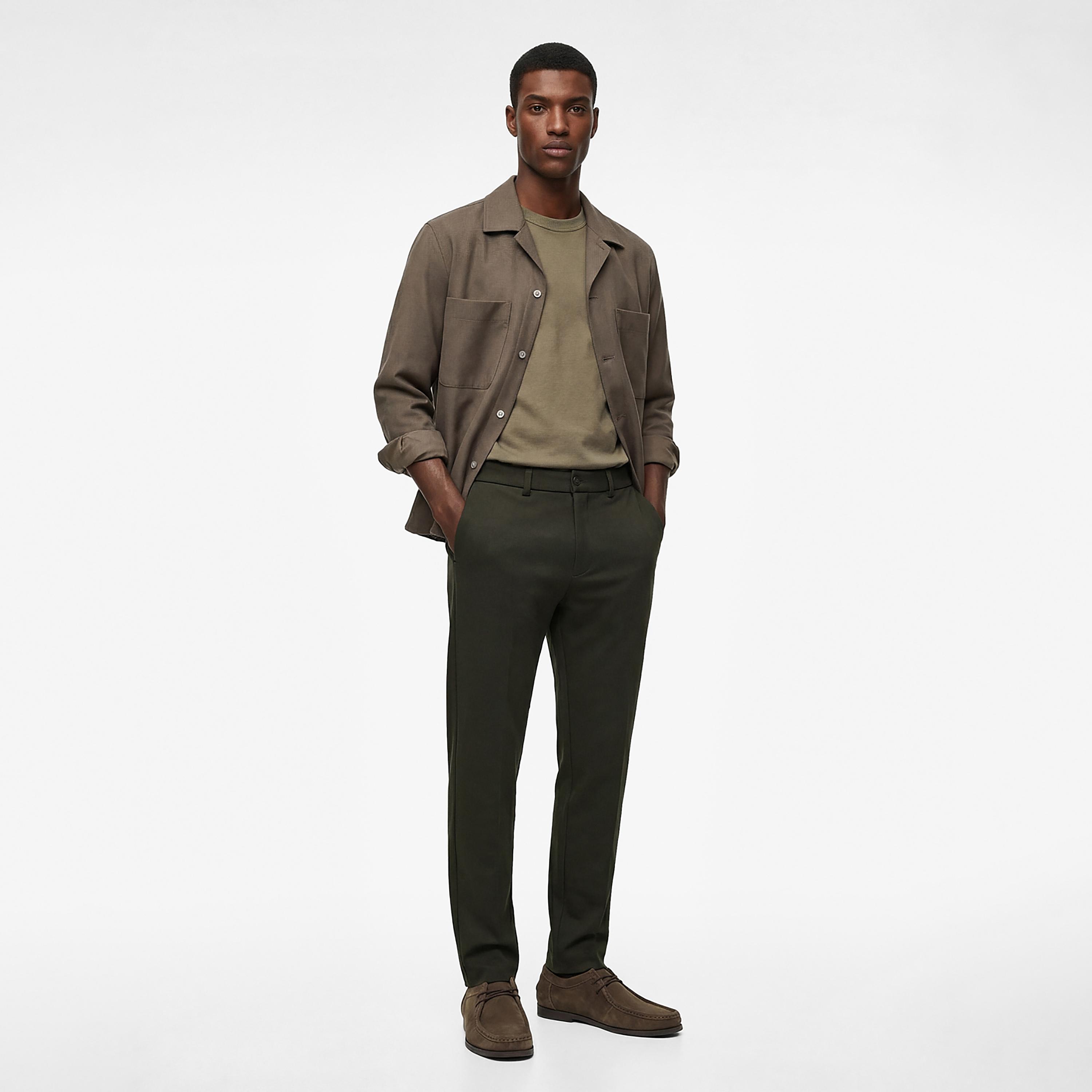 KOTON Regular Fit Mid-Rise Button and Zip Fly Men's Trousers-men-clothing-bottoms-trousersandchinos-trousers-image-2