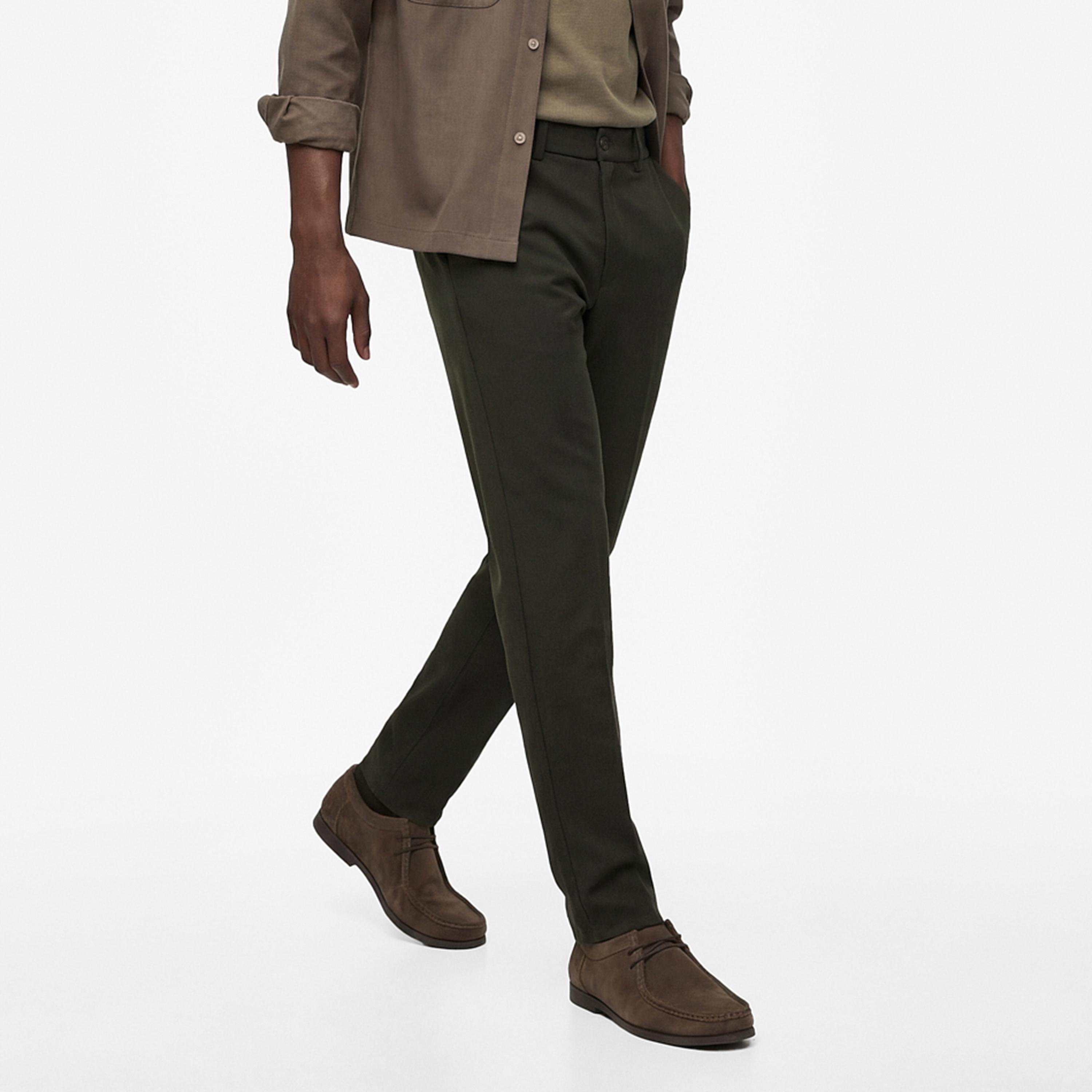 KOTON Regular Fit Mid-Rise Button and Zip Fly Men's Trousers-men-clothing-bottoms-trousersandchinos-trousers-image-3