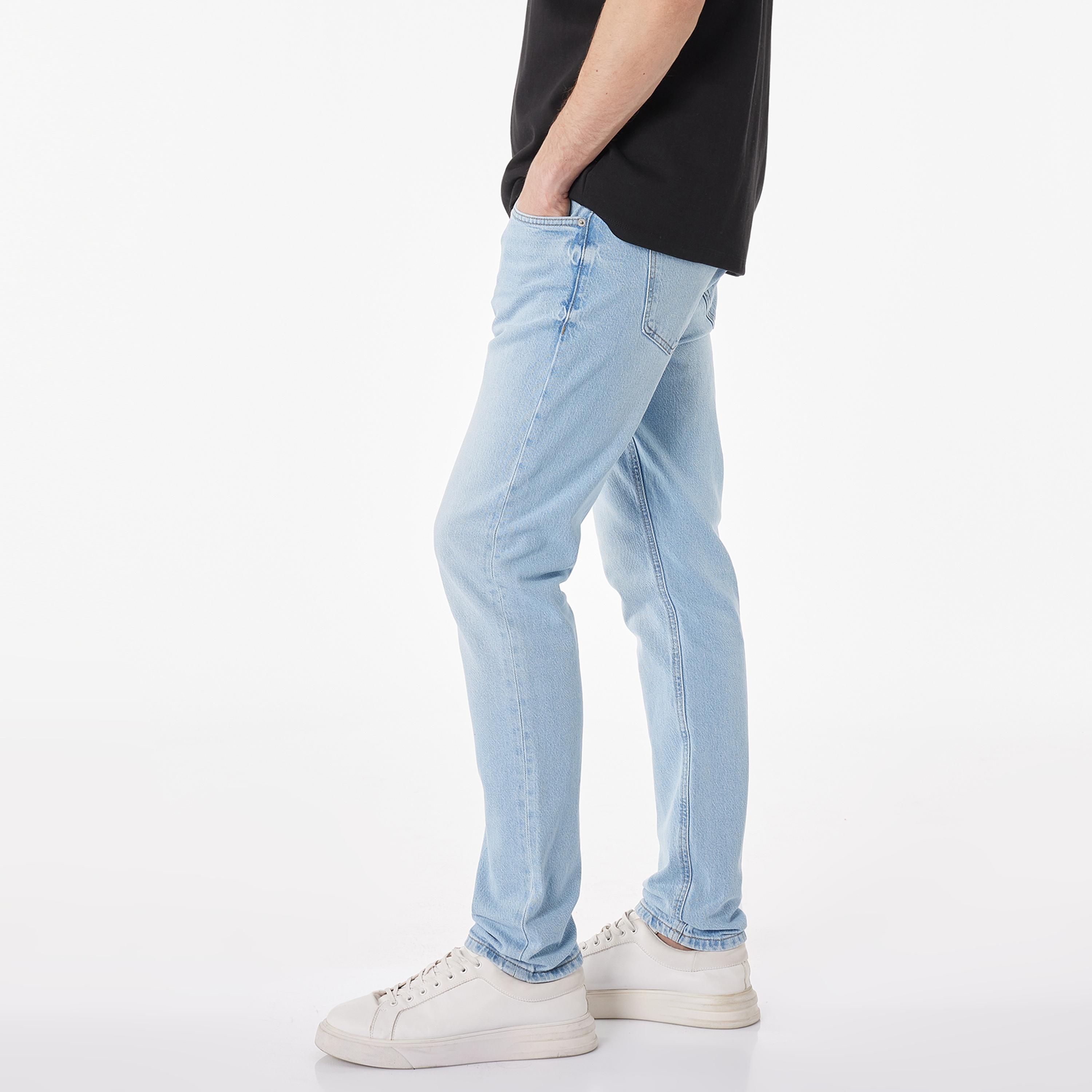KOTON Slim Fit Plain Mid-Rise Men's Jeans-men-clothing-bottoms-jeans-image-3