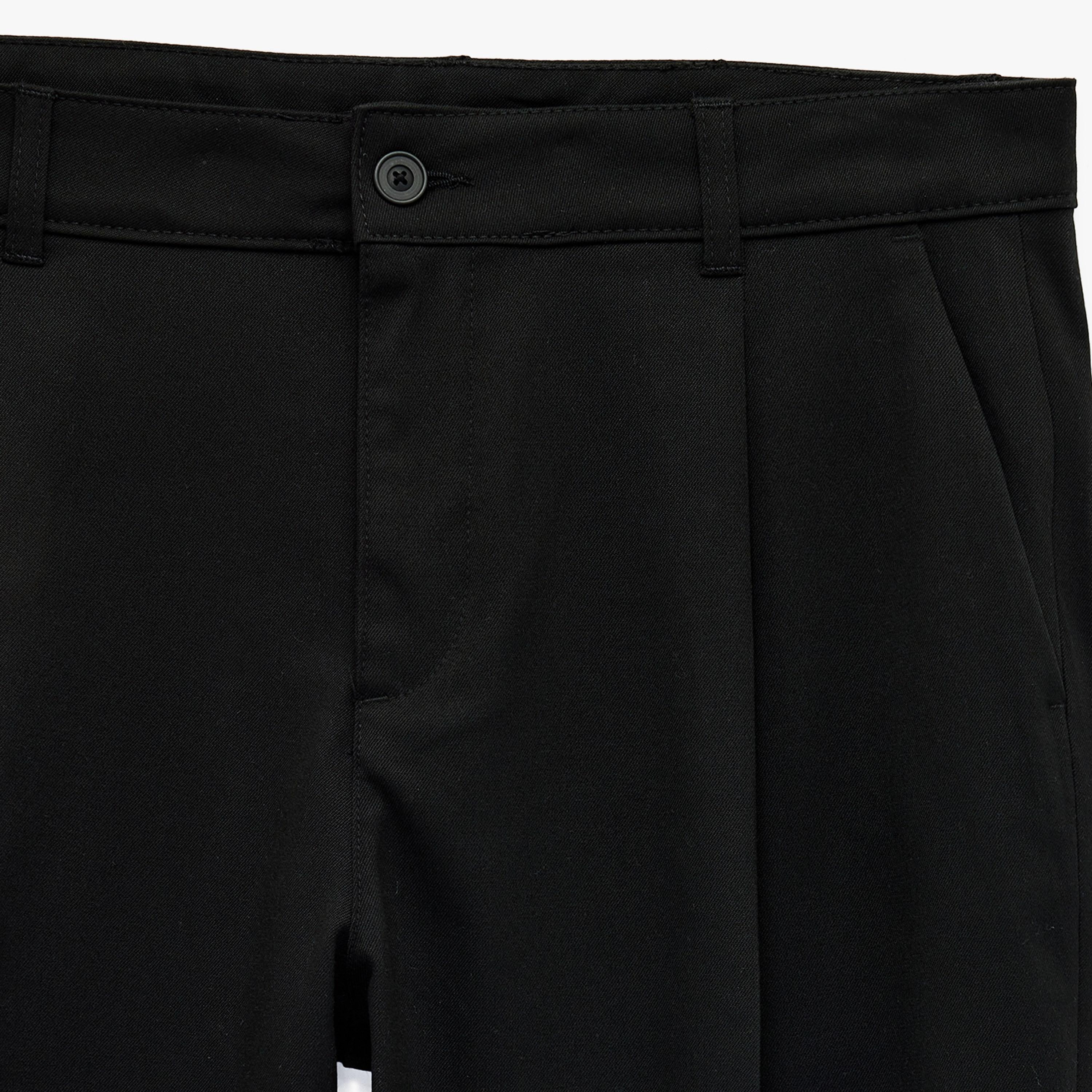 بنطلون رجالي خصر متوسط قصة "ريلاكس فت" بزر وسحاب من كوتون-men-clothing-bottoms-trousersandchinos-trousers-image-3
