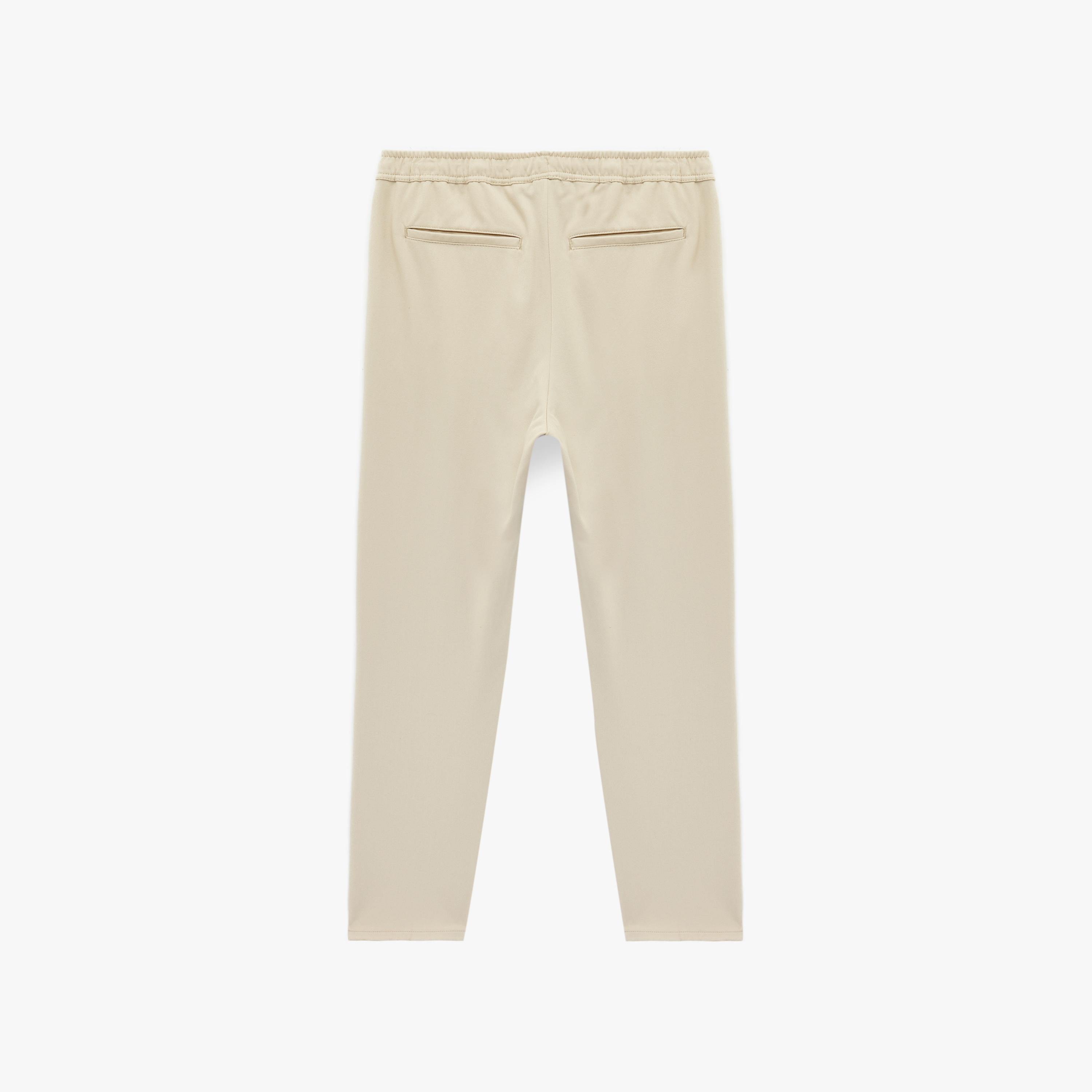 KOTON Regular Fit Mid-Rise Drawstring Waist Men's Trousers-men-clothing-bottoms-trousersandchinos-trousers-image-4