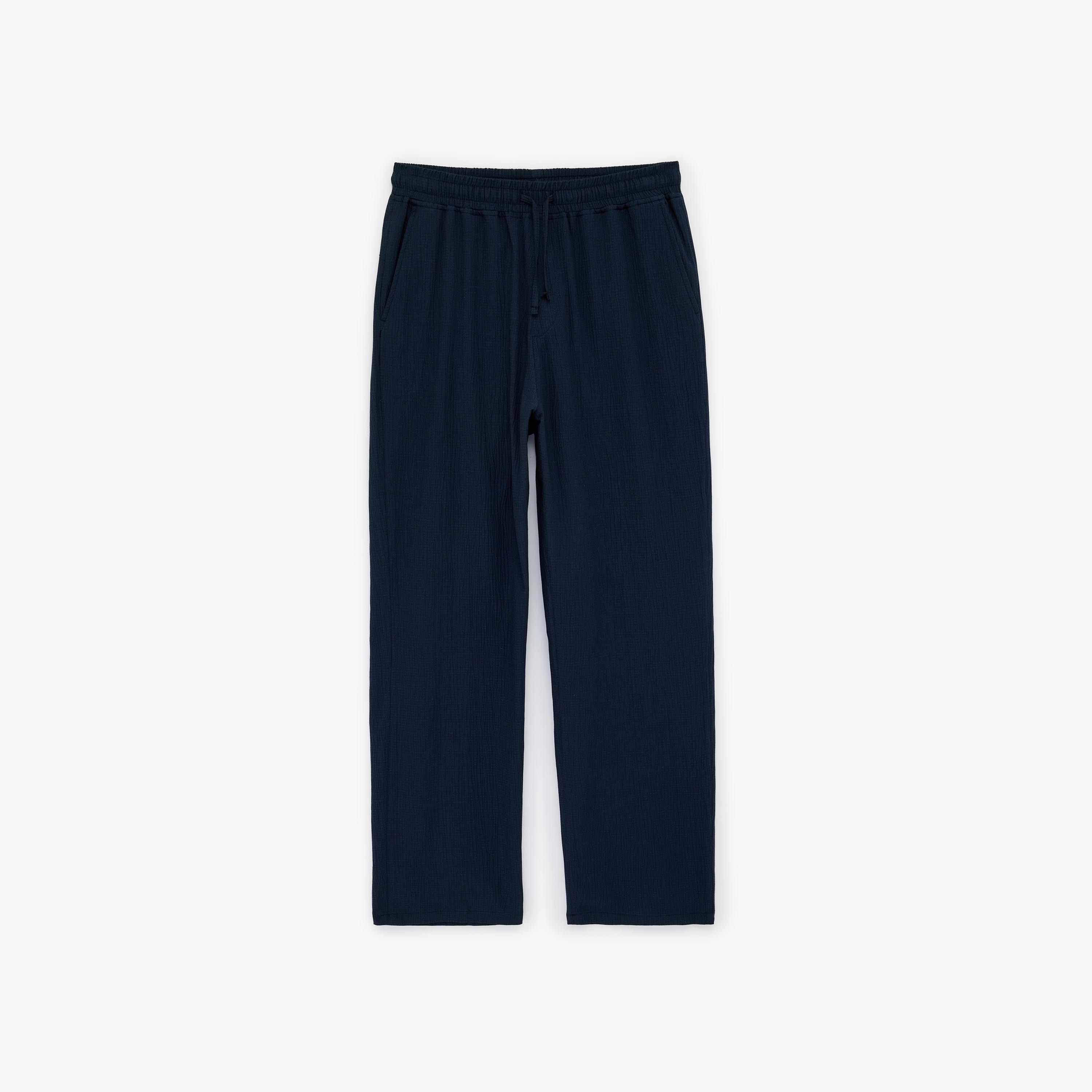 KOTON Regular Fit Mid-Rise Drawstring Waist Men's Trousers-men-clothing-bottoms-trousersandchinos-trousers-image-4