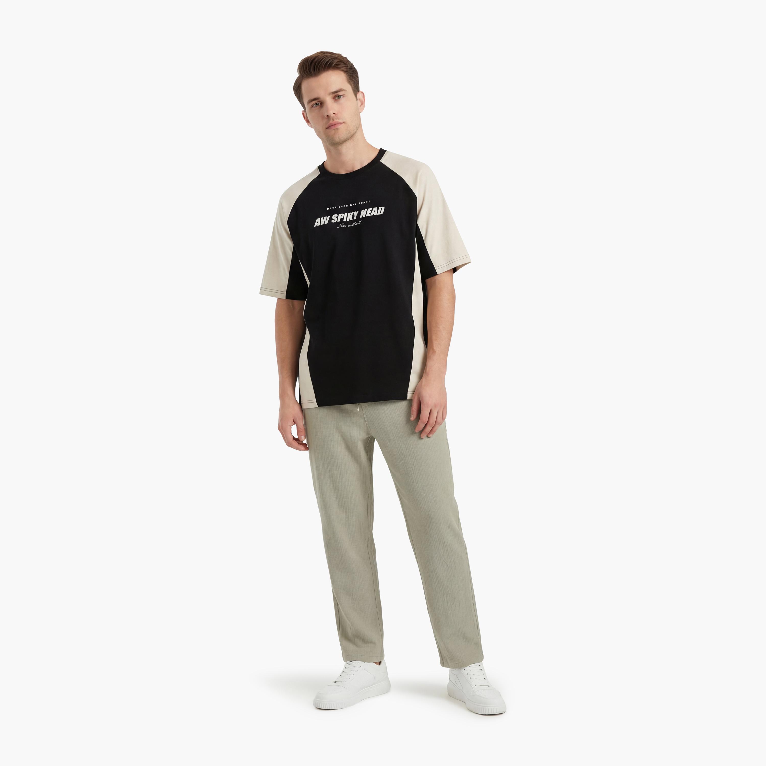 KOTON Regular Fit Mid-Rise Drawstring Waist Men's Trousers-men-clothing-bottoms-trousersandchinos-trousers-image-2