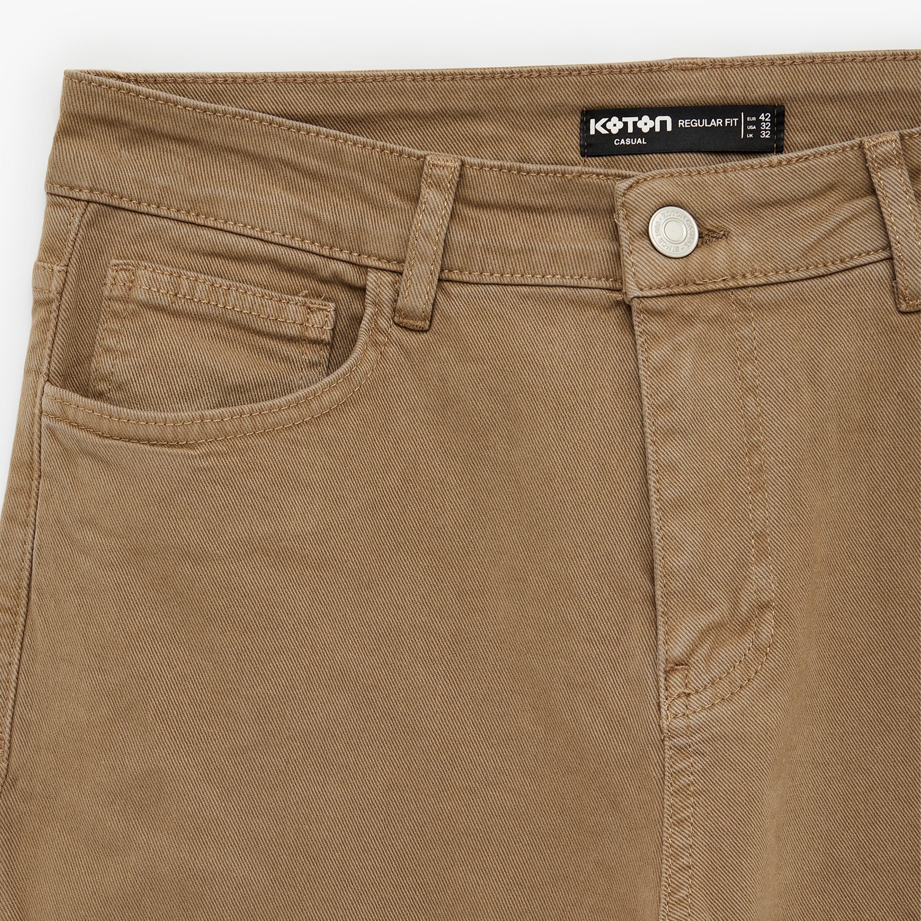 KOTON Regular Fit Plain Mid-Rise Men's Jeans-men-clothing-bottoms-jeans-image-6
