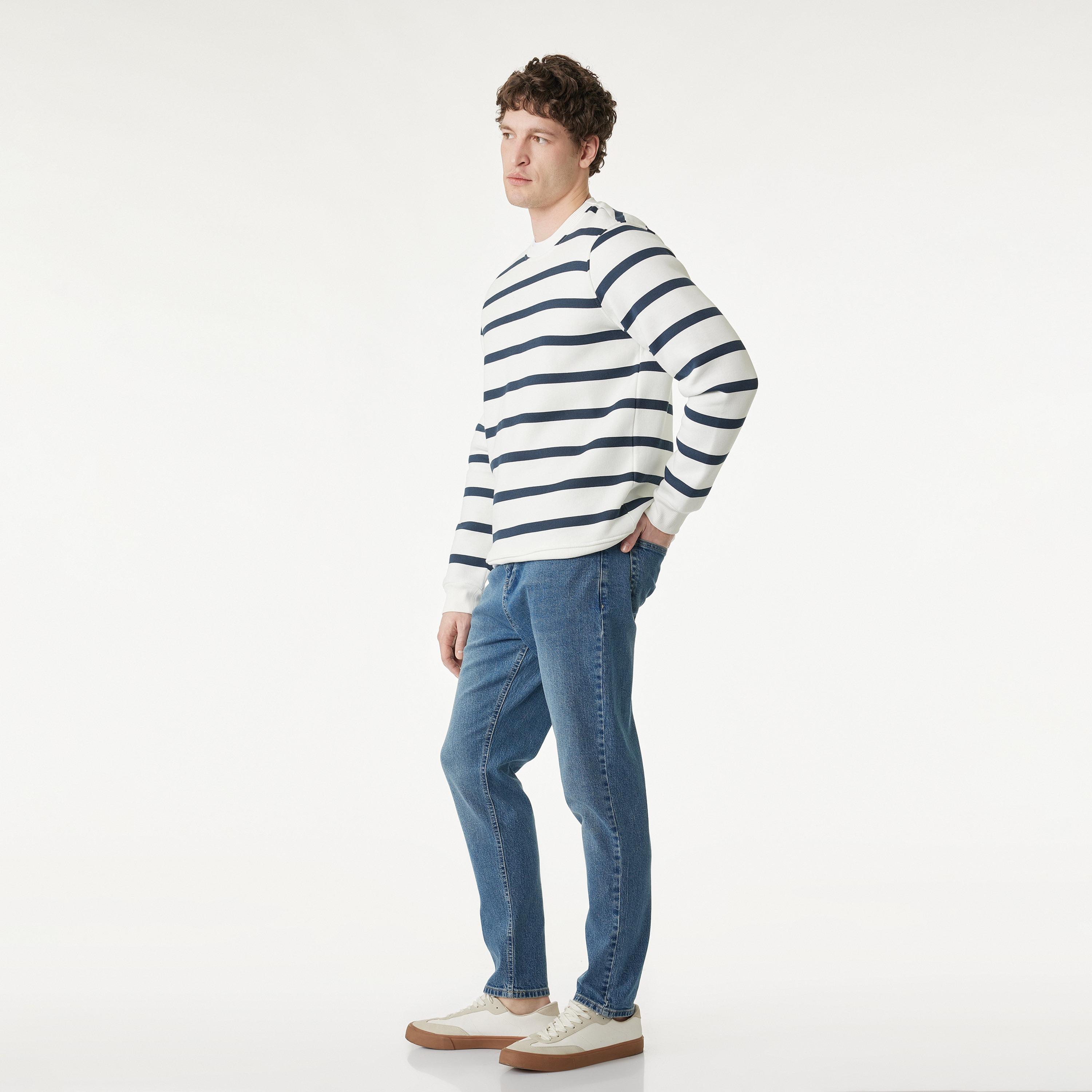 KOTON Regular Fit Plain Mid-Rise Men's Jeans-men-clothing-bottoms-jeans-image-2