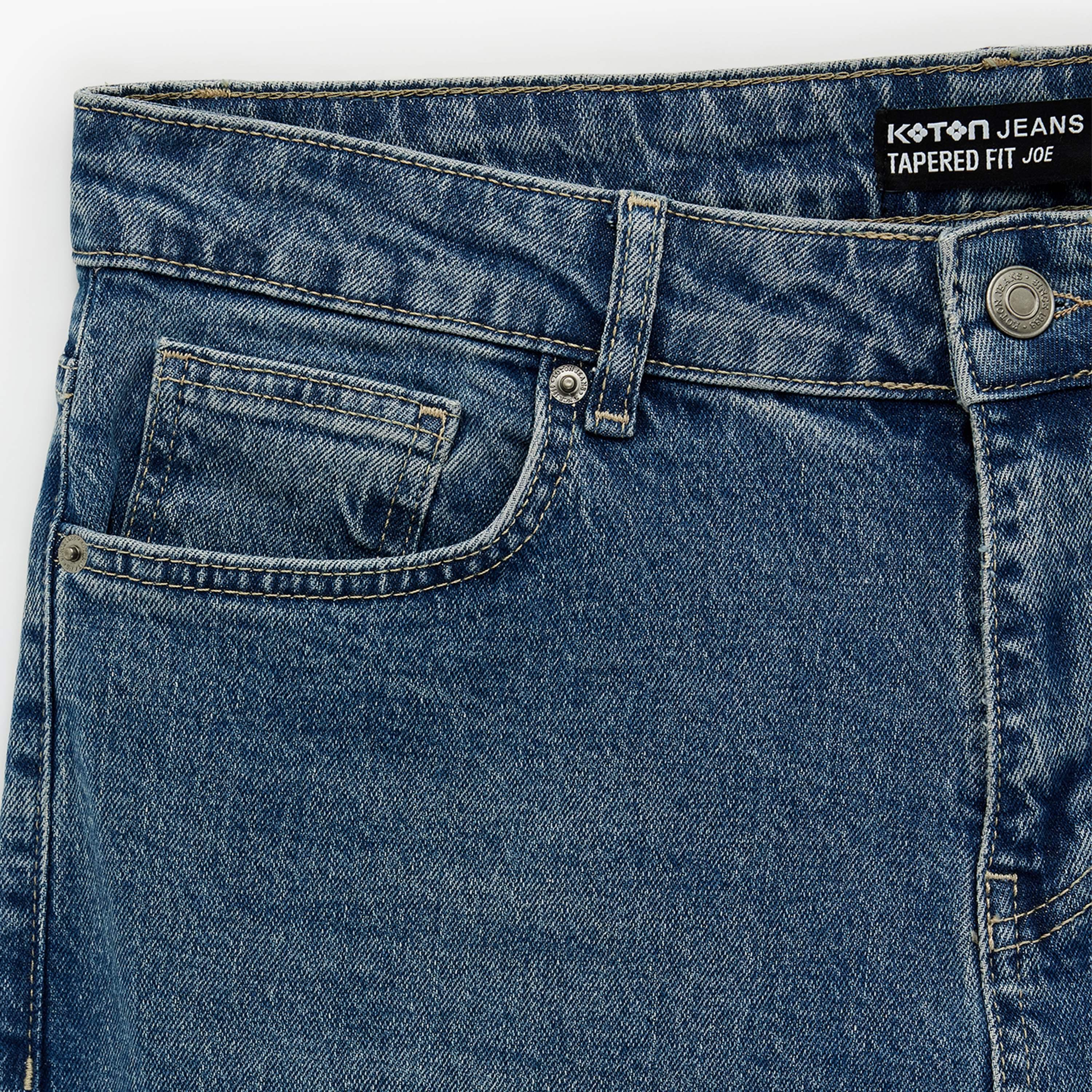 KOTON Regular Fit Plain Mid-Rise Men's Jeans-men-clothing-bottoms-jeans-image-6